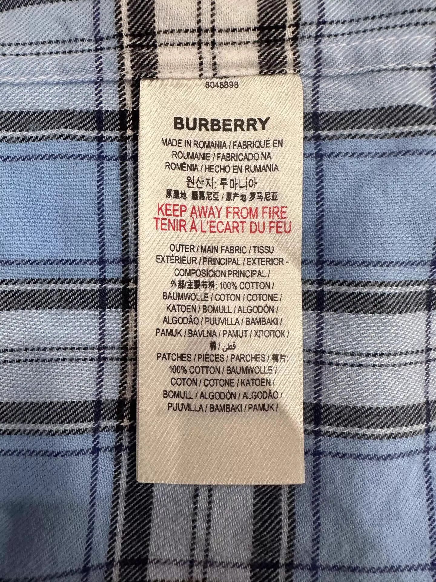 Burberry Burberry Montage logo women's blue check UK8 shirt-jacket Size S / US 4 / IT 40 - 8 Thumbnail