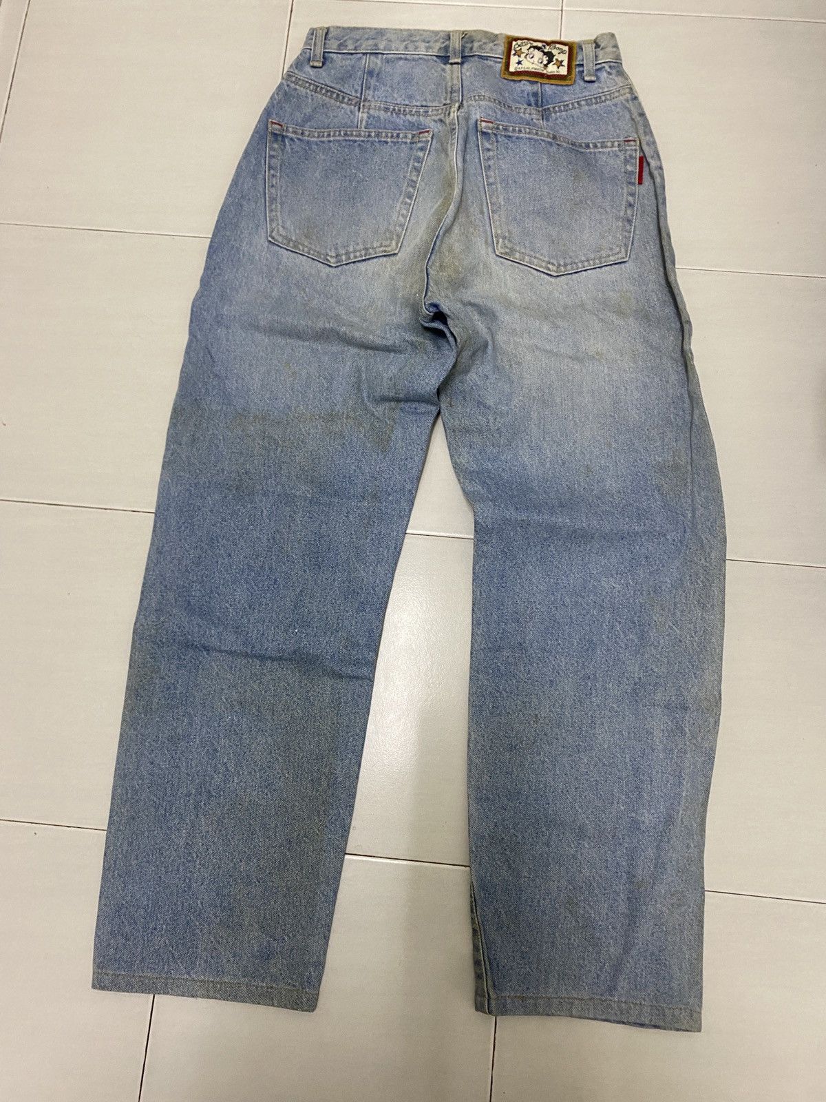 Vintage Vintage Betty Boop Big Print Jeans distressed Size 27" / US 4 / IT 40 - 2 Thumbnail