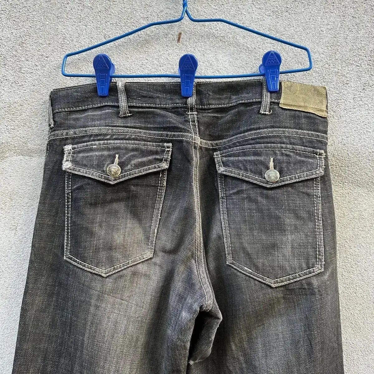 Denime DENIM LAB JEANS RIPPED JAPANESE RARE DENIM VINTAGE PANTS Size US 33 - 14 Thumbnail