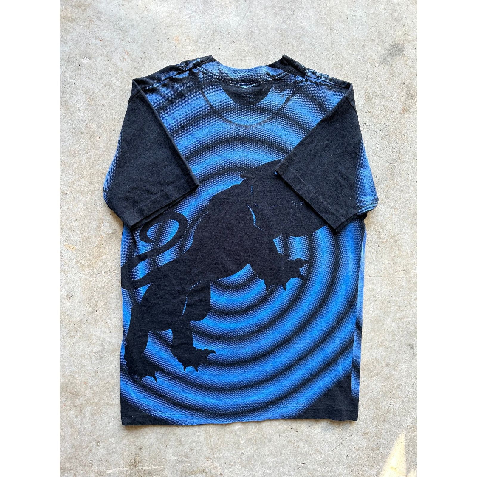 NFL × Salem Sportswear × Vintage Vintage Carolina Panthers 1993 Spiral All Over Print T-Shirt Size US M / EU 48-50 / 2 - 2 Thumbnail