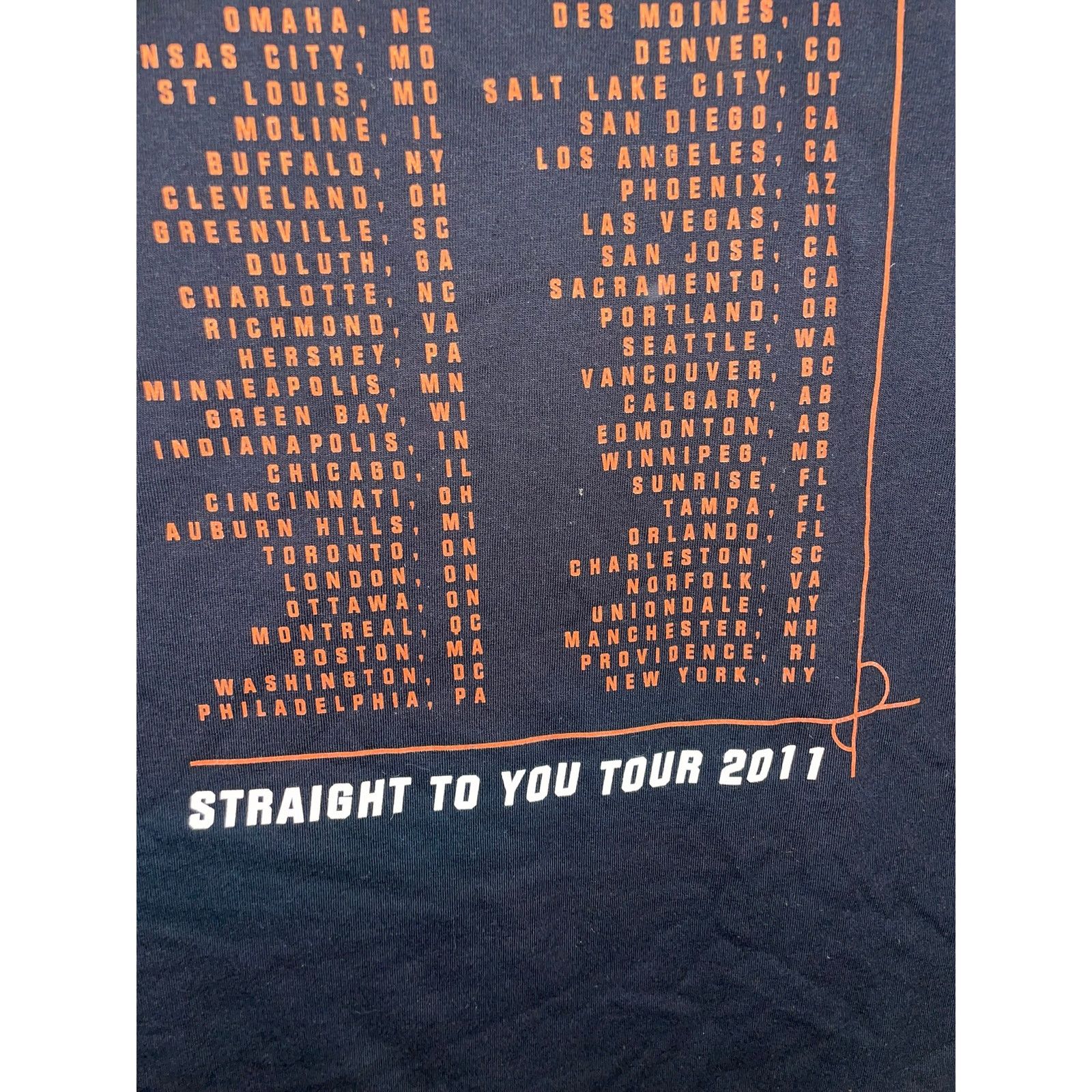 Anvil Josh Groban Shirt Straight To You Tour Concert Black 2011 Xl Size US XL / EU 56 / 4 - 8 Thumbnail