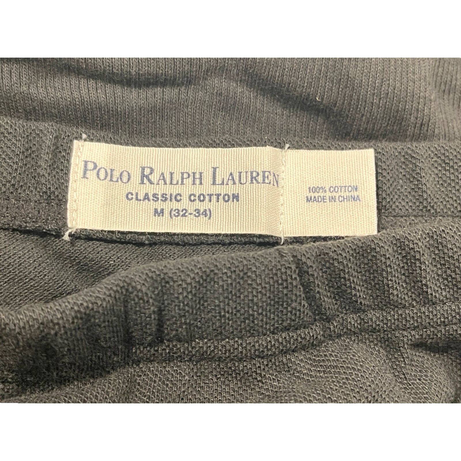 Ralph Lauren VINTAGE Polo Ralph Lauren Black 100% Cotton SIZE Medium Bottoms Women 5 Set Solid Holes Tags Flaws Size ONE SIZE - 2 Thumbnail