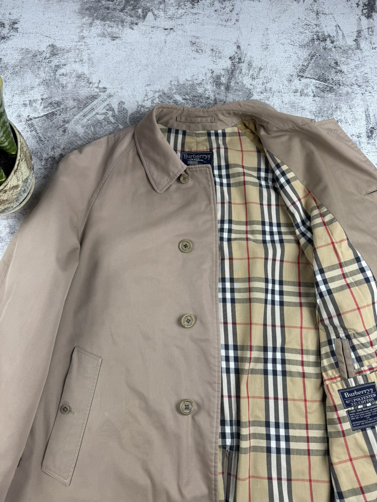 Burberry Burberrys 52 Large Nova Check 90S Trench Coat Jacket Blazer Size US L / EU 52-54 / 3 - 6 Thumbnail