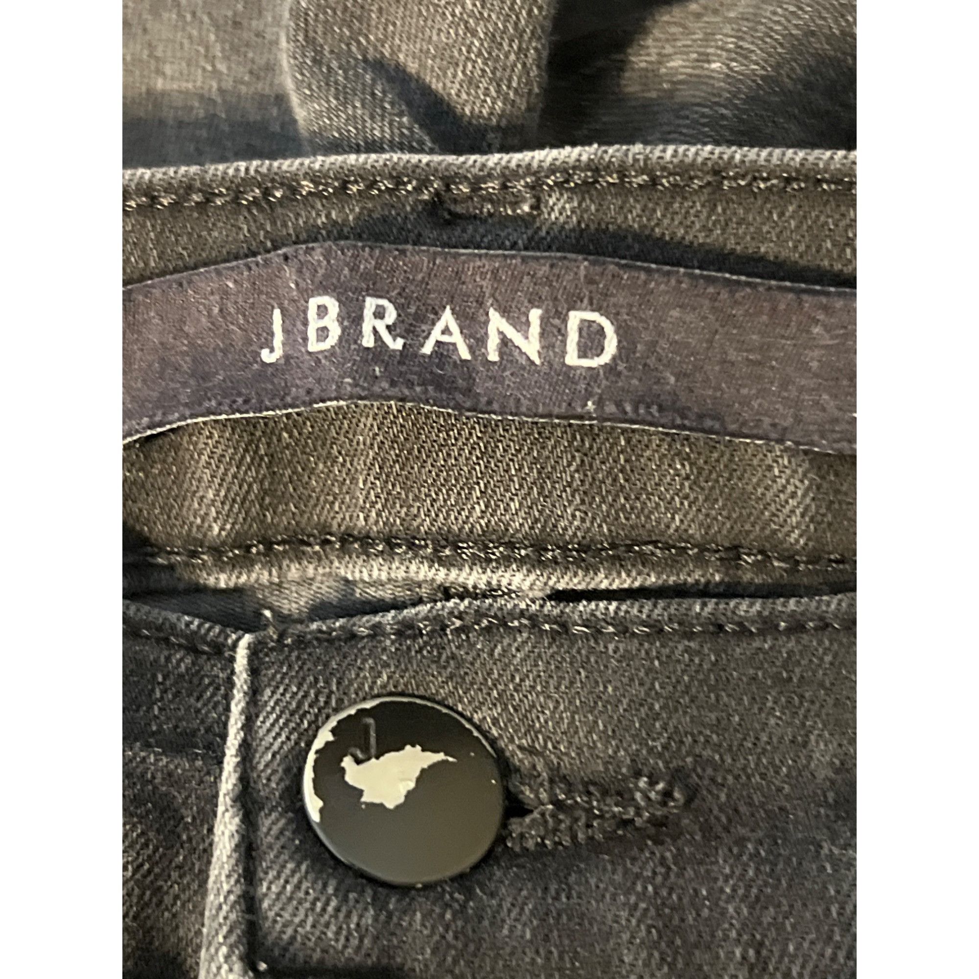 J Brand J Brand Maria Black Distressed Skinny Denim Jeans Knee Rips Size 42" / US 20 - 6 Thumbnail