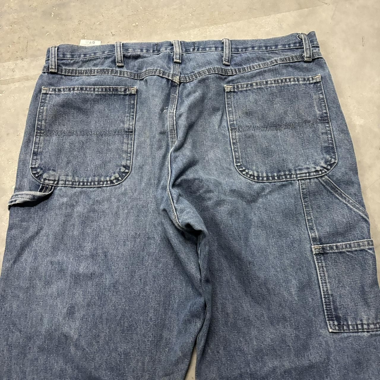 Japanese Brand × Vintage Crazy Vintage Y2K/2000s Baggy Medium Wash Skater Carpenter Denim Jeans! Size US 40 / EU 56 - 7 Thumbnail