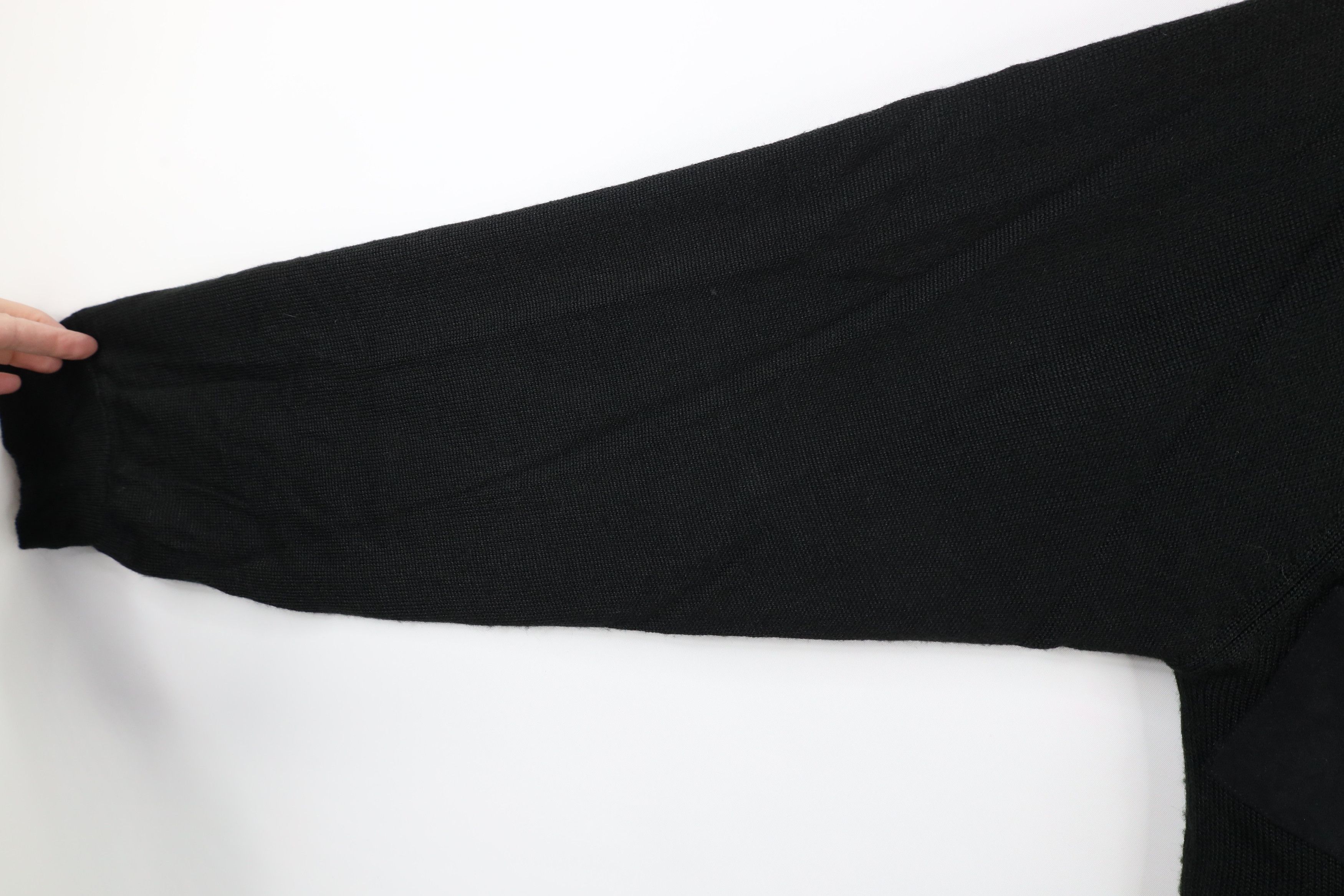 Vintage Vintage 90s Streetwear Patchwork Knit Crewneck Sweater Black Size US L / EU 52-54 / 3 - 5 Thumbnail