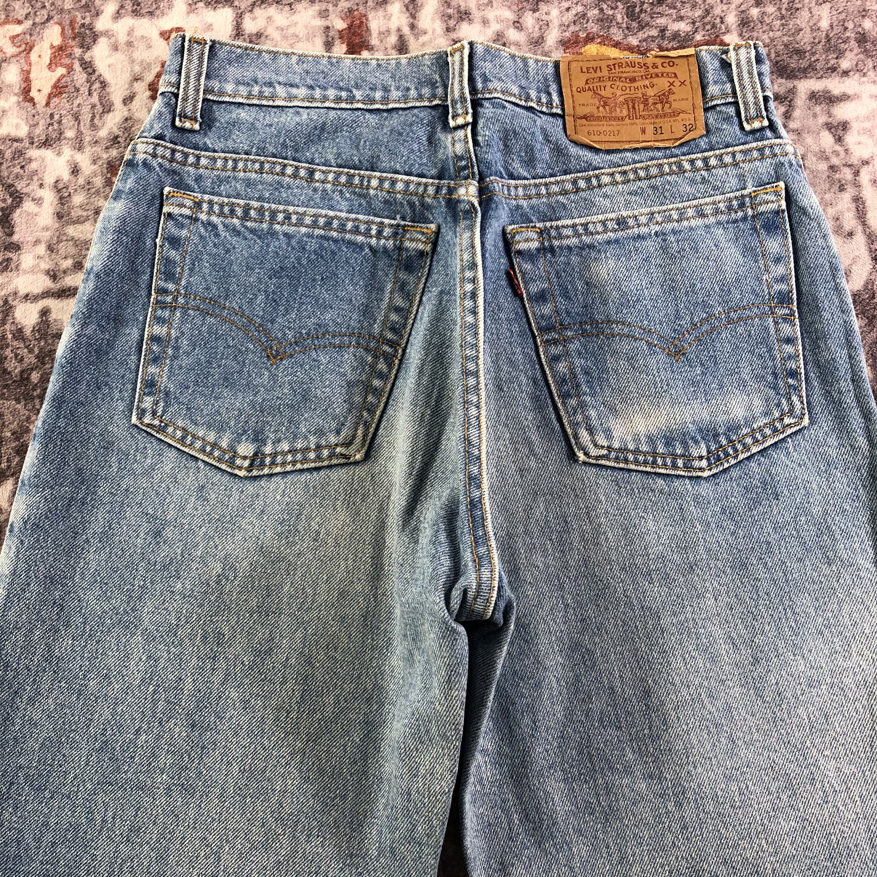Levi's × Vintage 90s Vintage Blue Wash Levis 610 Jeans-JM3330 Size 29" - 4 Thumbnail