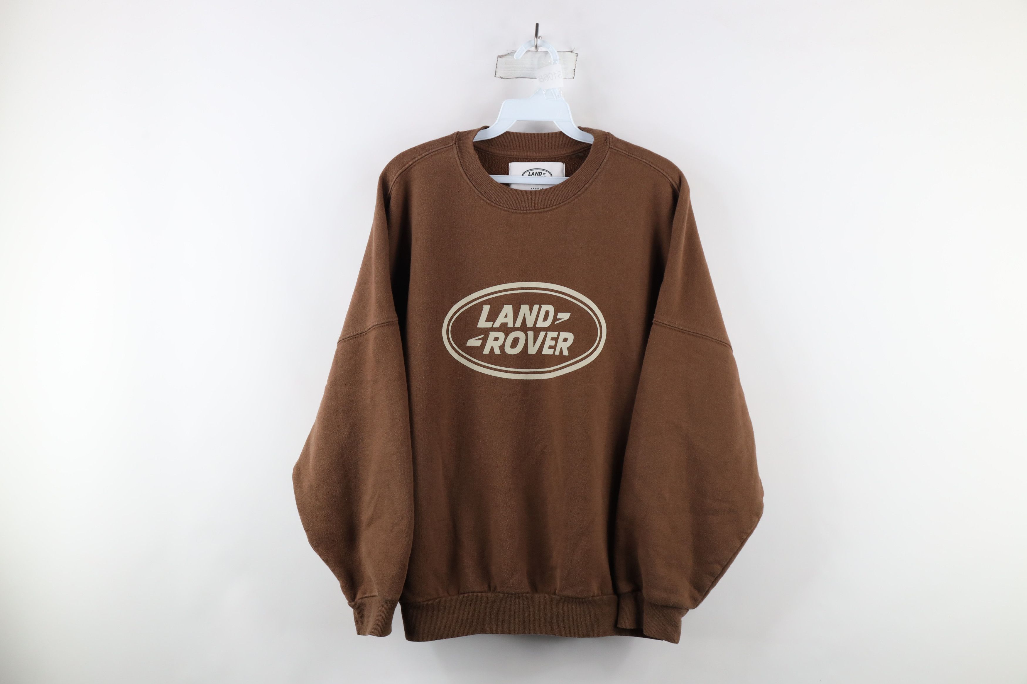 Vintage Retro Land Rover Out Oversized Crewneck Sweatshirt Brown Size XS / US 0-2 / IT 36-38 - 1 Thumbnail