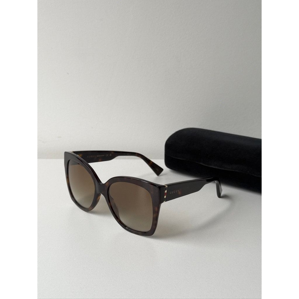 Gucci NEW Gucci GG0459S Havana Brown Cat Eye Sunglasses Size ONE SIZE - 2 Thumbnail