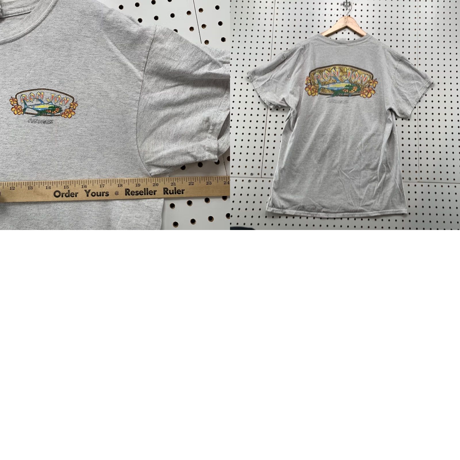 Ron Jon Surf Shop VINTAGE Ron Jon Surf Shop Shirt Mens Large Gray Conzumel Beach Tee Size US L / EU 52-54 / 3 - 9 Thumbnail
