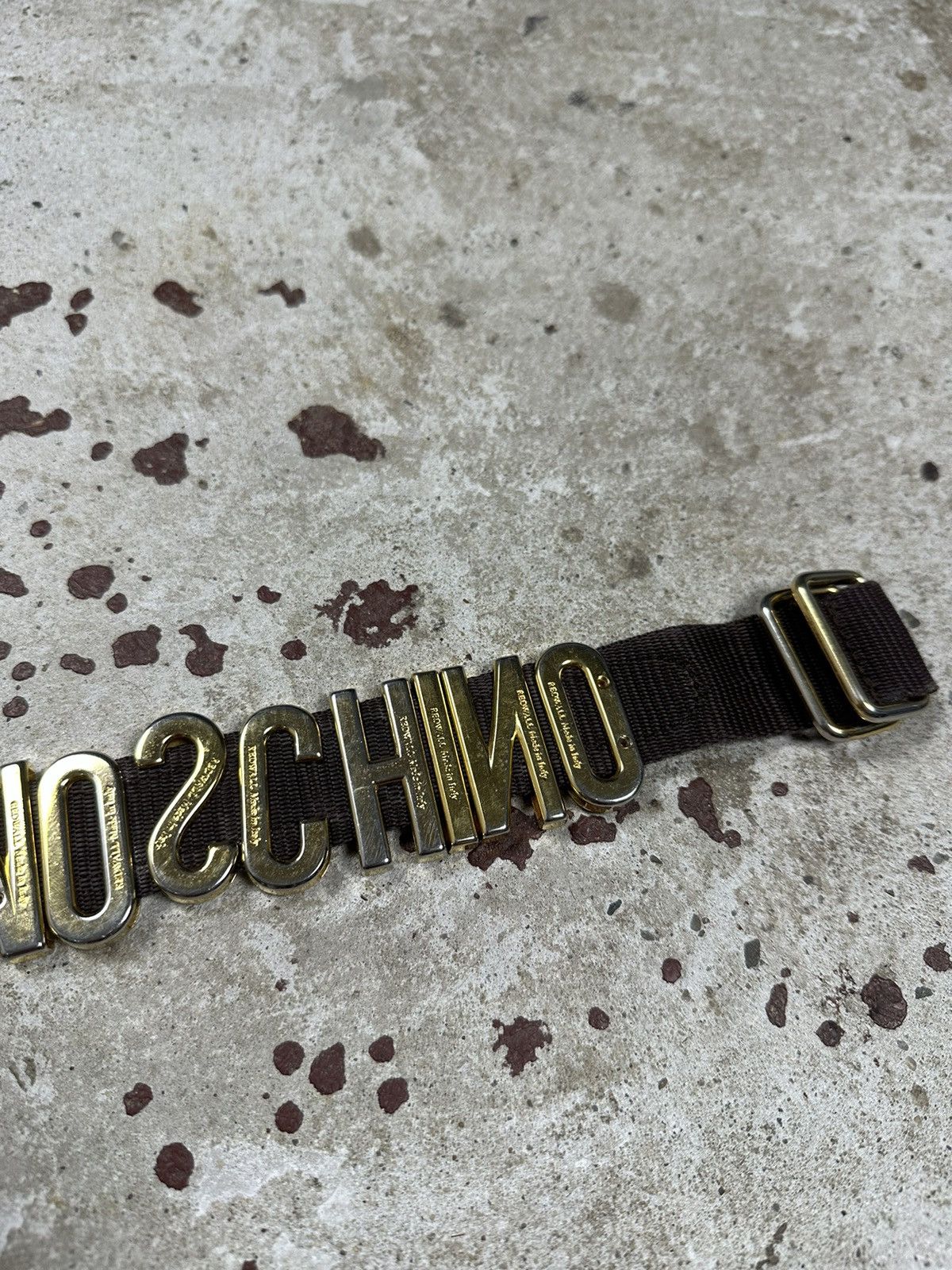 Moschino Vintage Moschino Spellout Brown Belt Size ONE SIZE - 6 Thumbnail