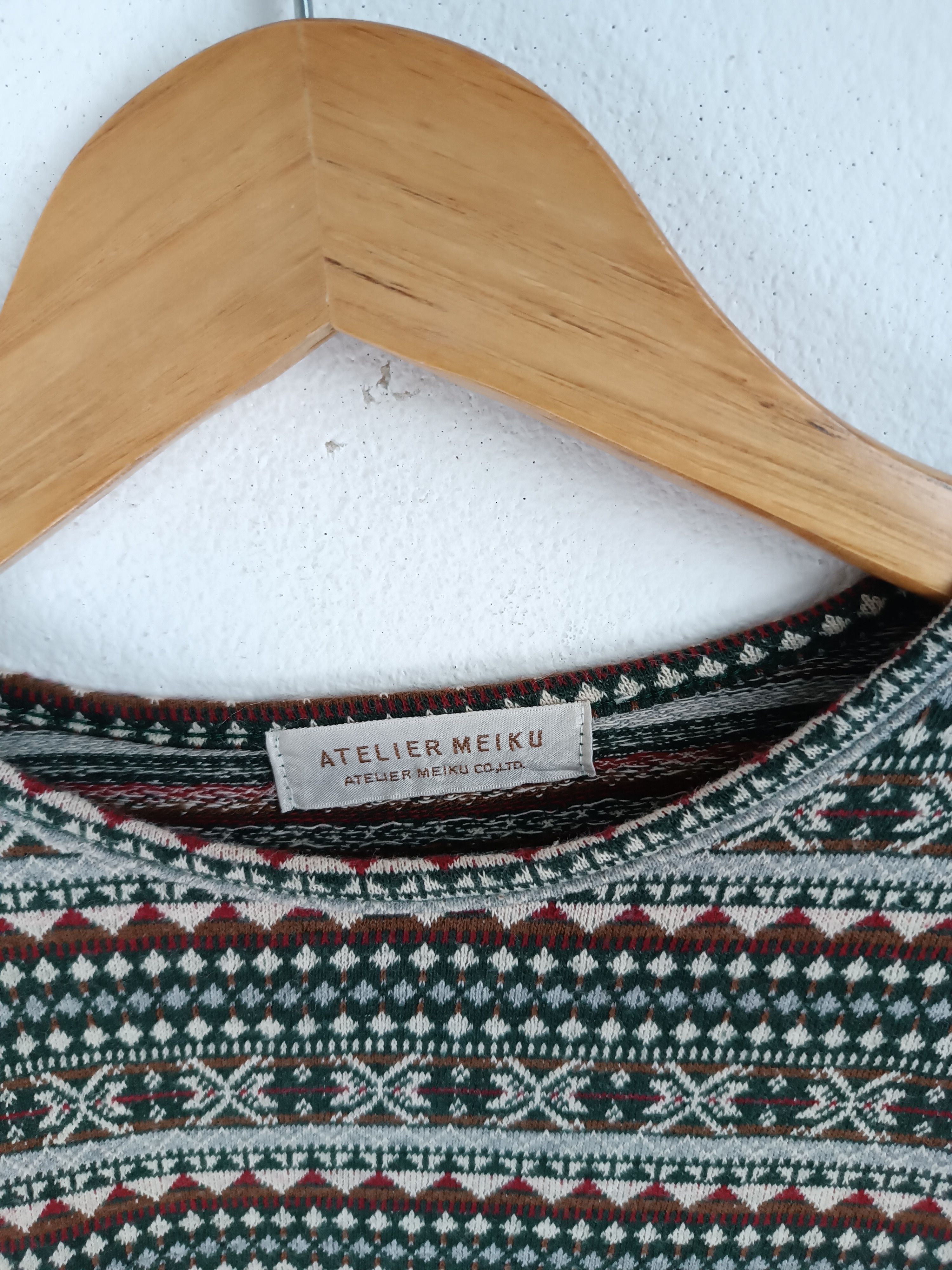 Japanese Brand VINTAGE ATELIER MEIKU TRIBAL RETRO KNITWEAR VERY RARE Size M / US 6-8 / IT 42-44 - 7 Thumbnail