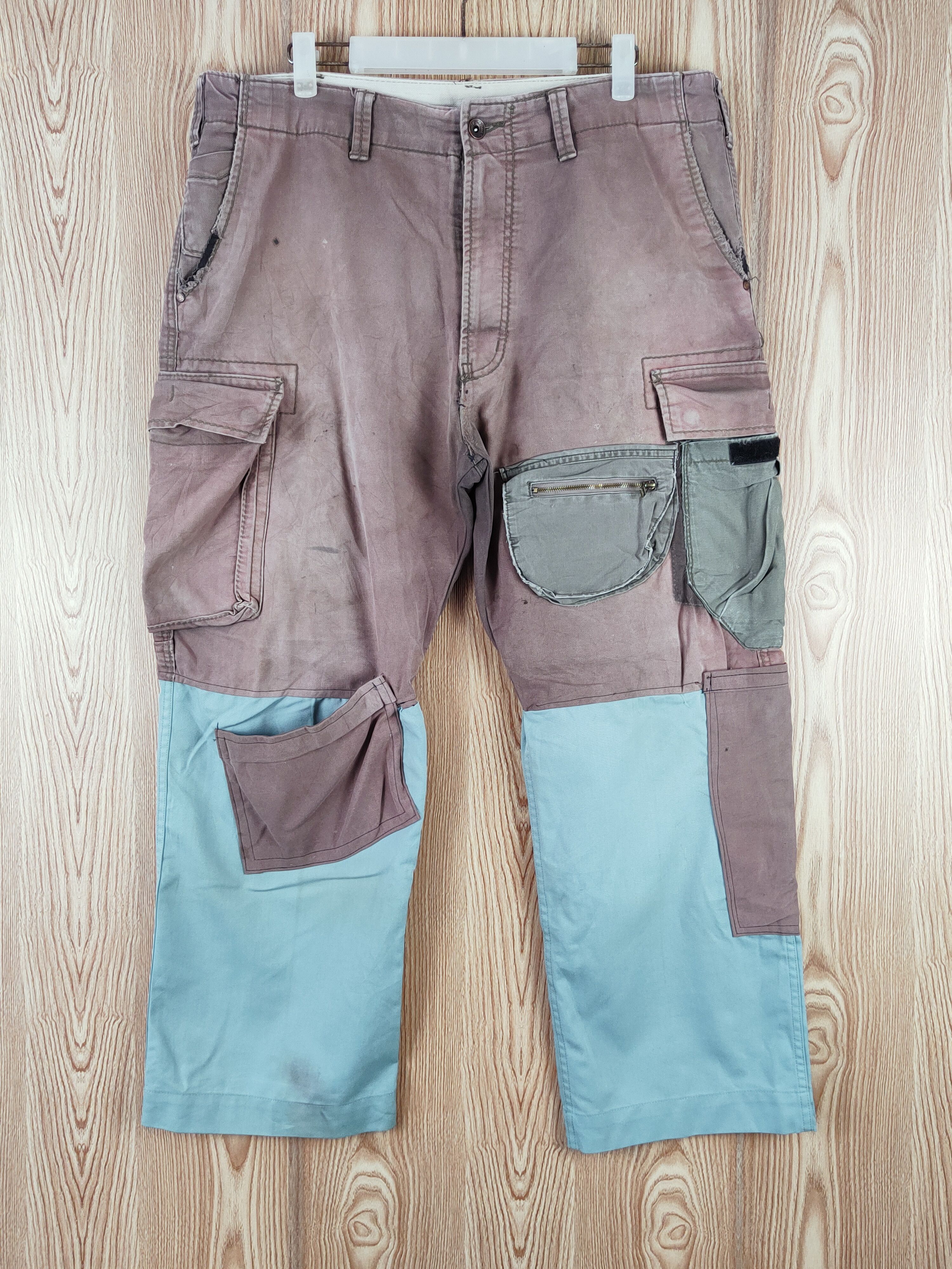 Japanese Brand DL Japan custom pocket Faded Tactical Cargo Pants #W008 Size US 36 / EU 52 - 1 Thumbnail