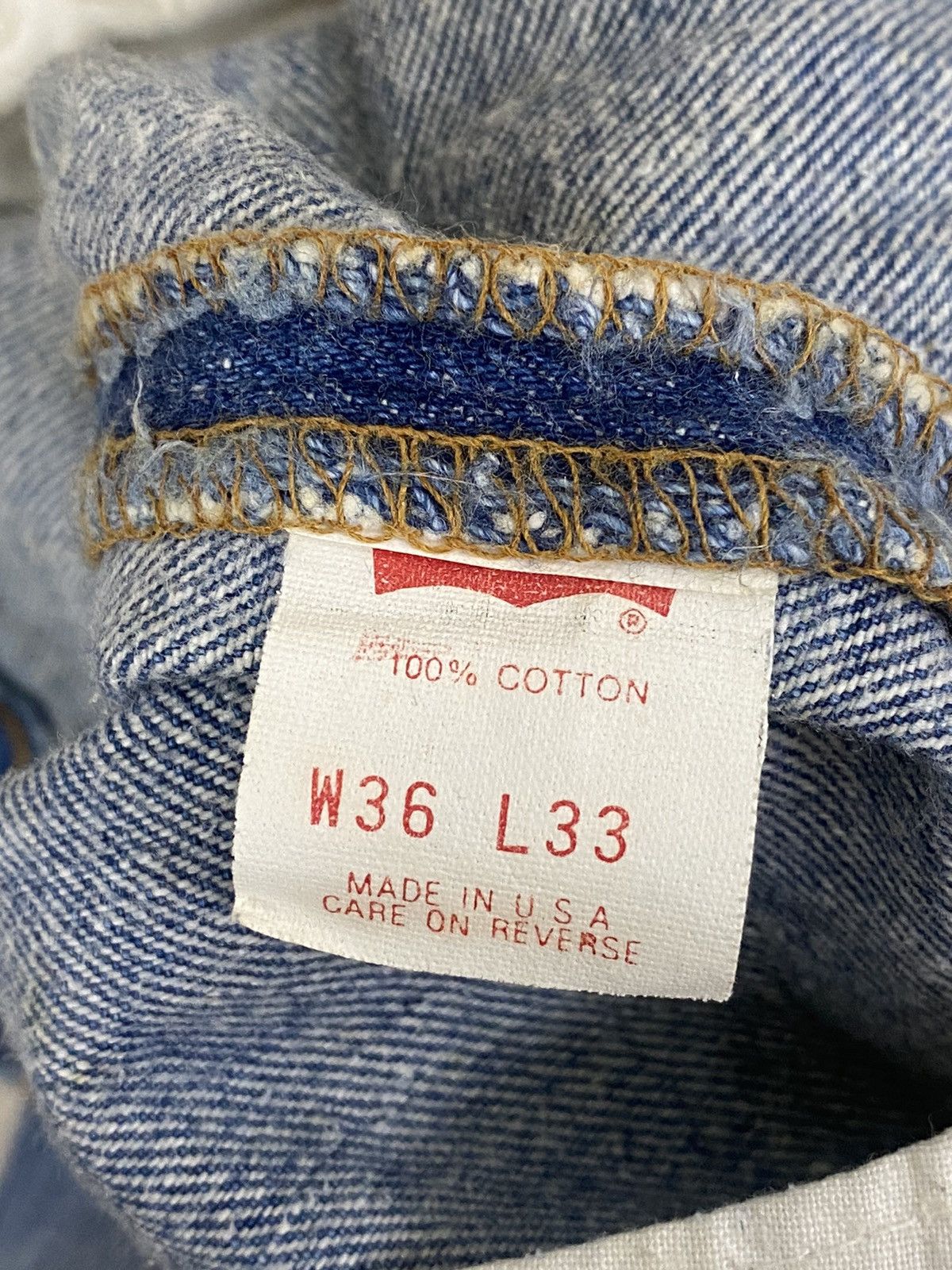 Levi's Vintage 90s Levis 501 XX Button Fly 552 Distressed Blue Jean Size US 34 / EU 50 - 23 Thumbnail