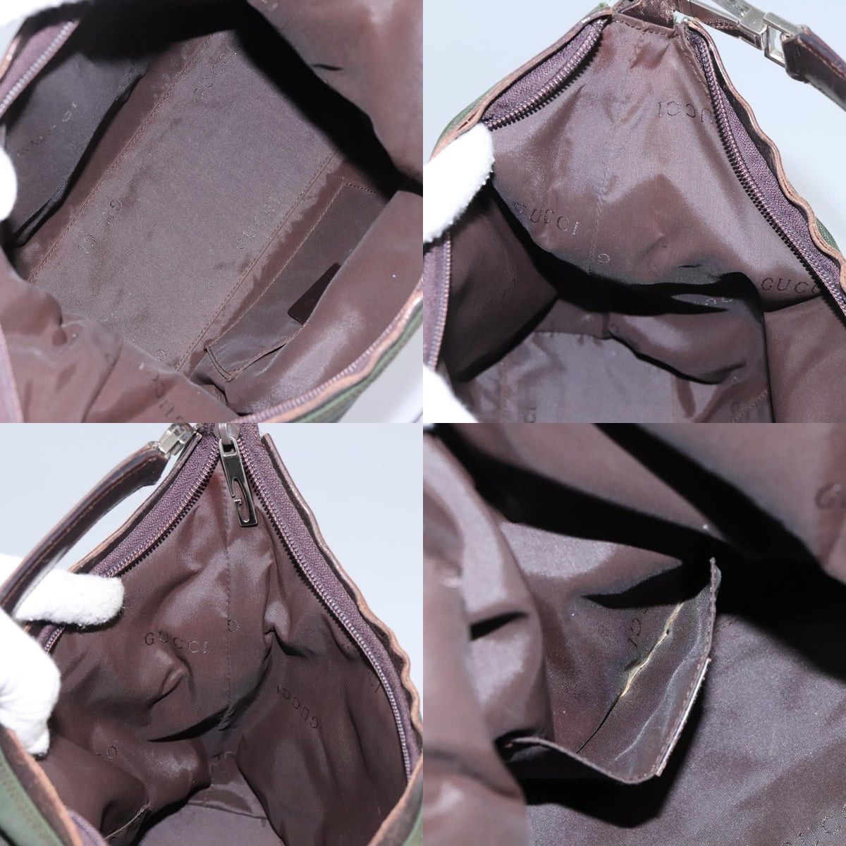 Gucci GUCCI Hand Bag Canvas Khaki 000 000 Size ONE SIZE - 12 Thumbnail