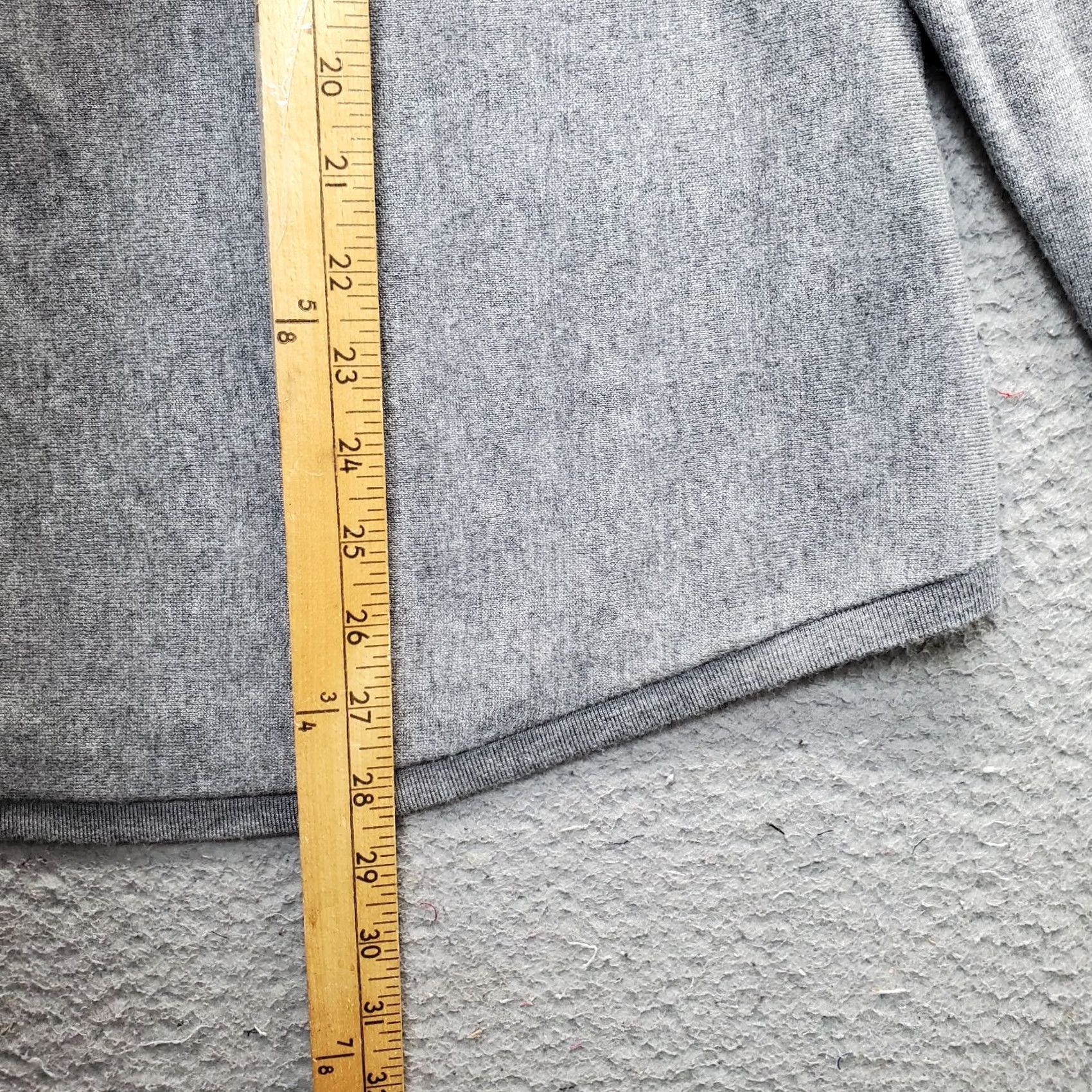 Vintage Chico's Womens Size L Gray Knitted Tunic Top Long Sleeve Round Neck Curved Hem Size L / US 10 / IT 46 - 3 Thumbnail