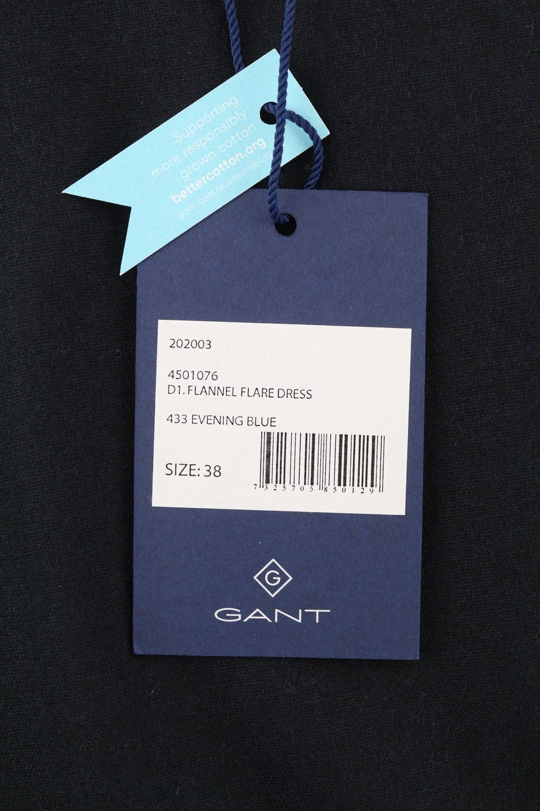 Gant FLANNEL FLARE EU38 Blue Wool Blend Mini Dress 84959 Size M / US 6-8 / IT 42-44 - 11 Thumbnail