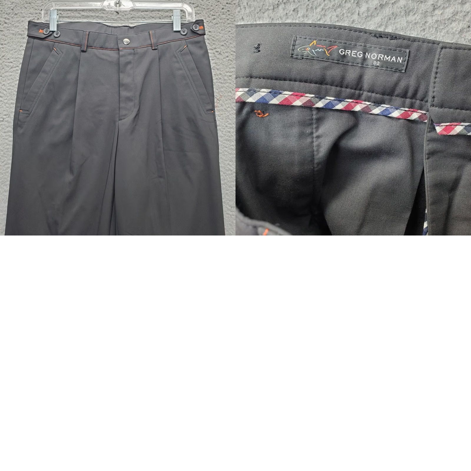 Vintage Greg Norman Mens Dress Pants 31 Black Pleated Front Straight Pants Mens Size 31 Black Size US 31 - 8 Thumbnail