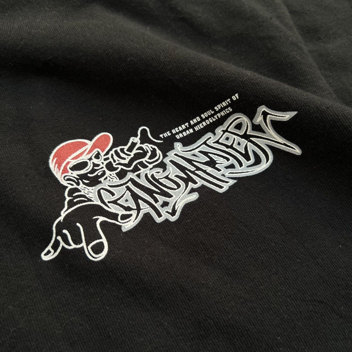 Rap Tees Y2K Grass Hiter Hip Hop Style Short Sleeve Hoodie Size US XL / EU 56 / 4 - 5 Thumbnail