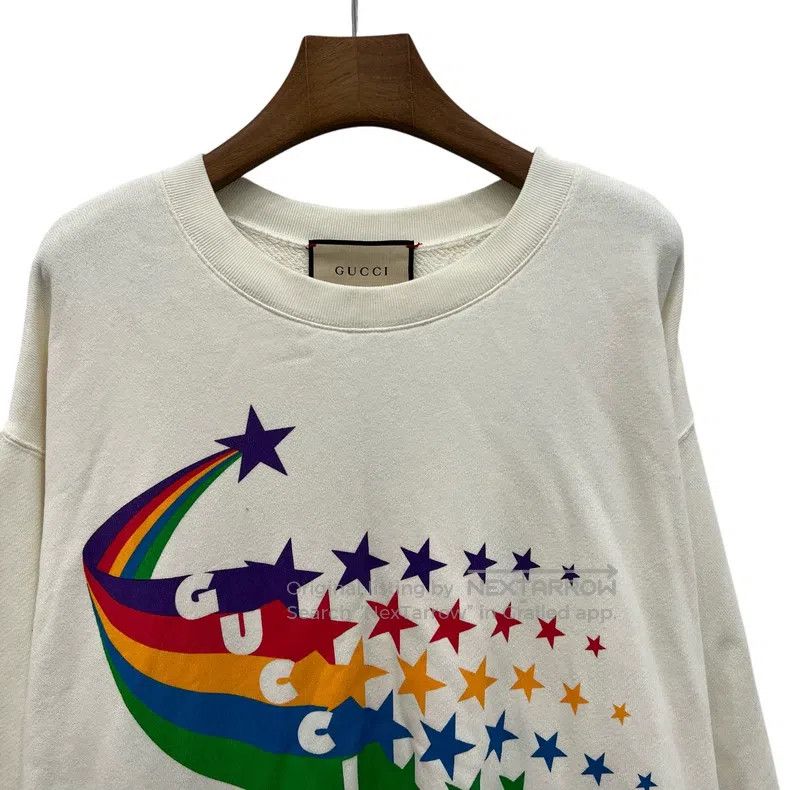 Gucci Gucci White Star Sweatshirt Size US L / EU 52-54 / 3 - 3 Thumbnail