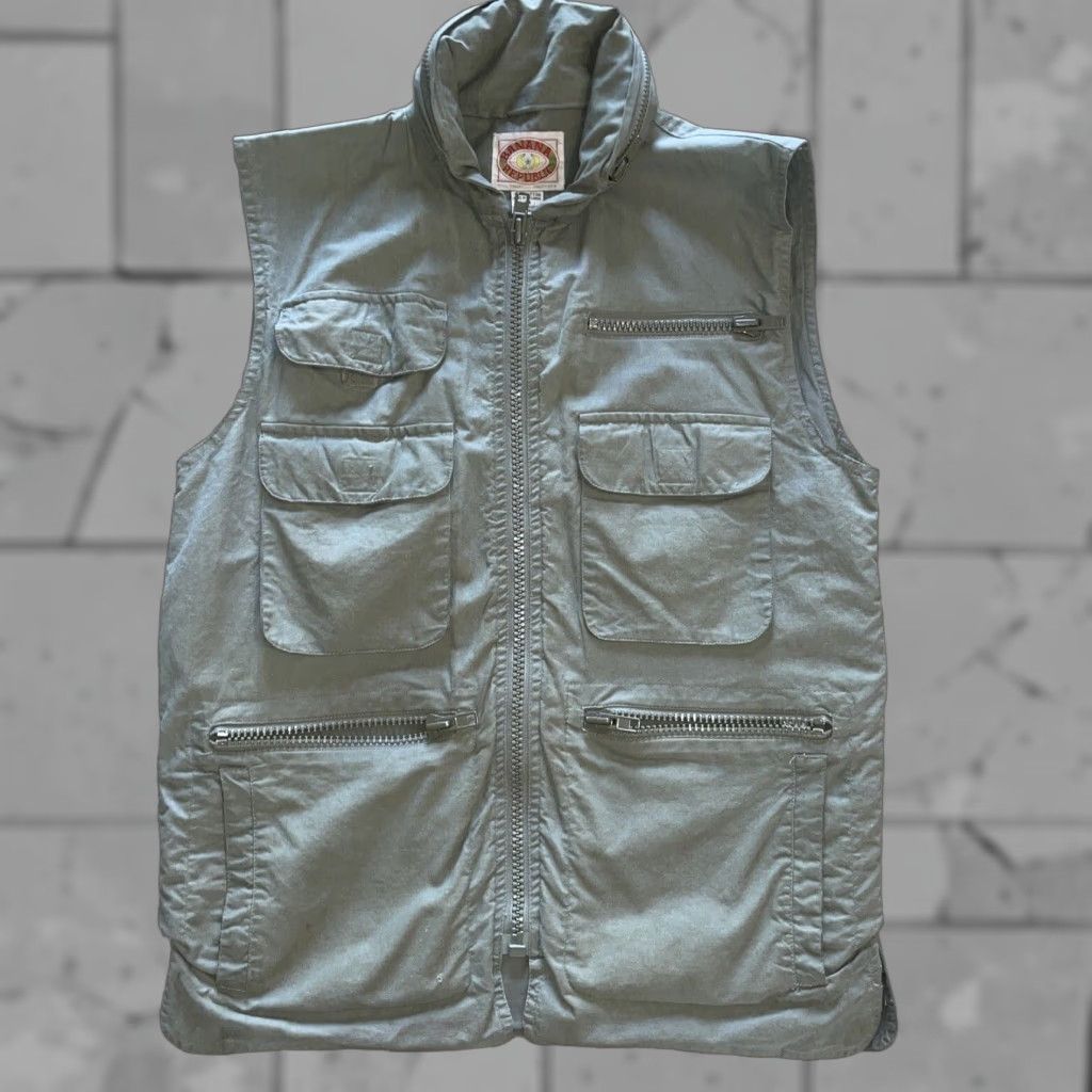 Banana Republic VINTAGE Banana Republic Safsri Gray Full Zip Vest Mens XS Biker Size US XS / EU 42 / 0 - 1 Thumbnail