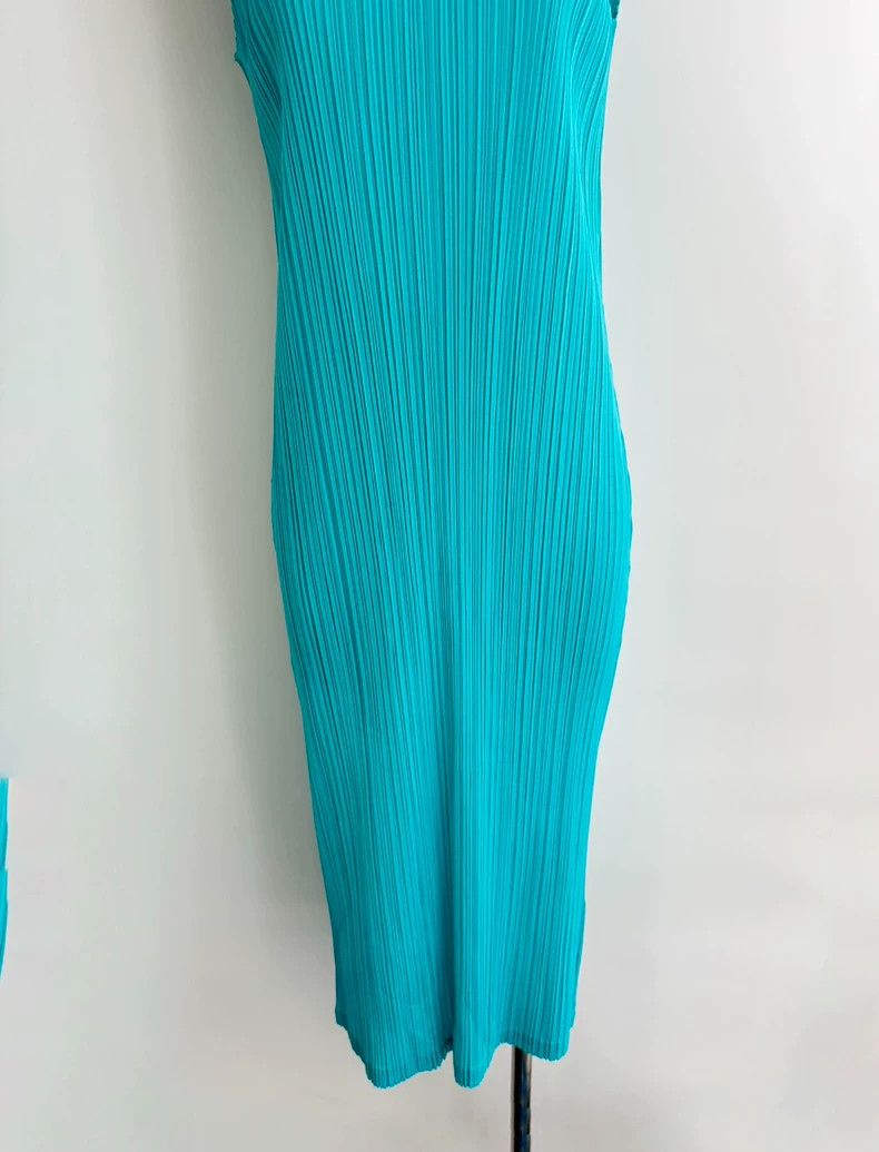 Issey Miyake Issey Miyake size:3 Haze blue pleated dress Size M / US 6-8 / IT 42-44 - 2 Thumbnail