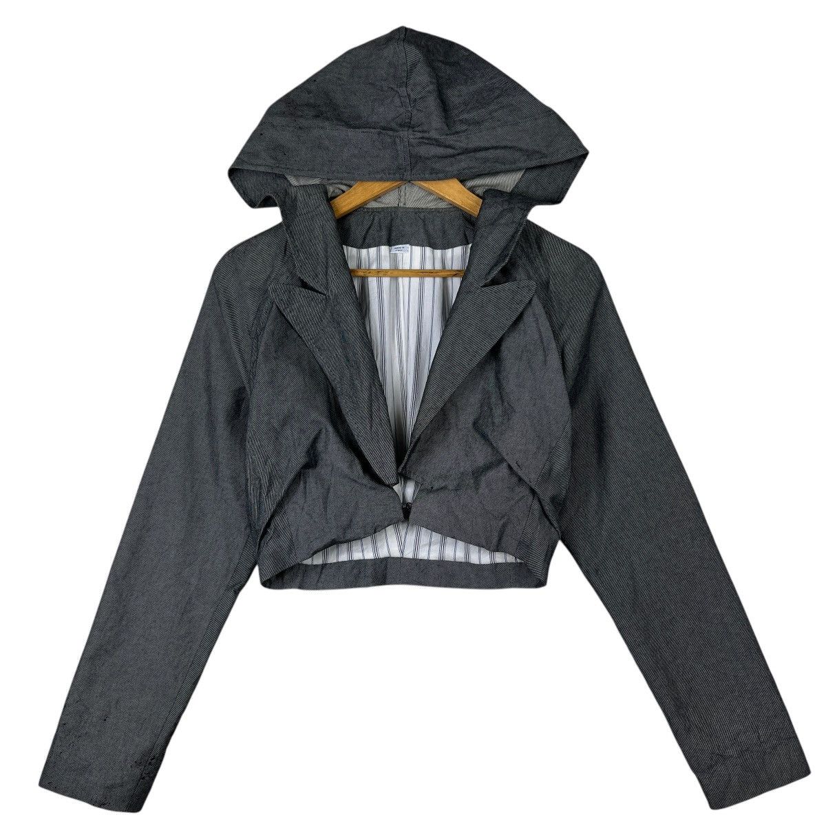 Hussein Chalayan 🔥 HUSSEIN CHALAYAN CROPPED HOODIES JACKET Size XS / US 0-2 / IT 36-38 - 1 Thumbnail