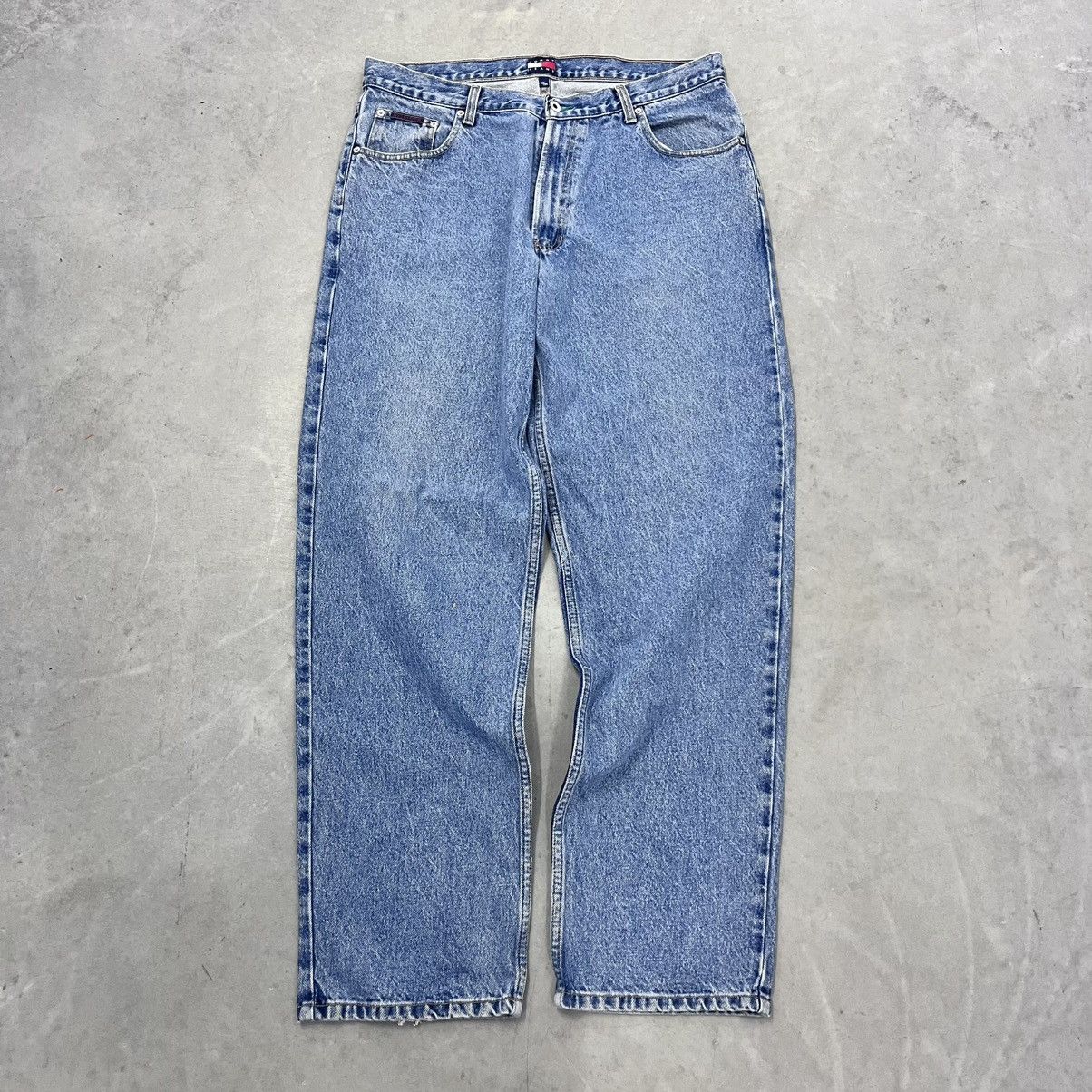 Tommy Hilfiger × Vintage Crazy Y2K Tommy Jeans Light Washed Super Baggy 80's style 38 Size US 38 / EU 54 - 3 Thumbnail