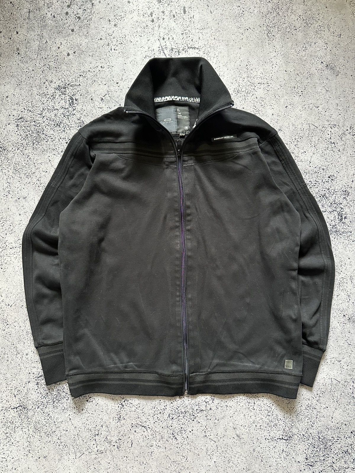G-Star × Vintage Vintage G-Star Raw Track Jacket Black Mini Logo Y2K USA Size US XL / EU 56 / 4 - 1 Thumbnail