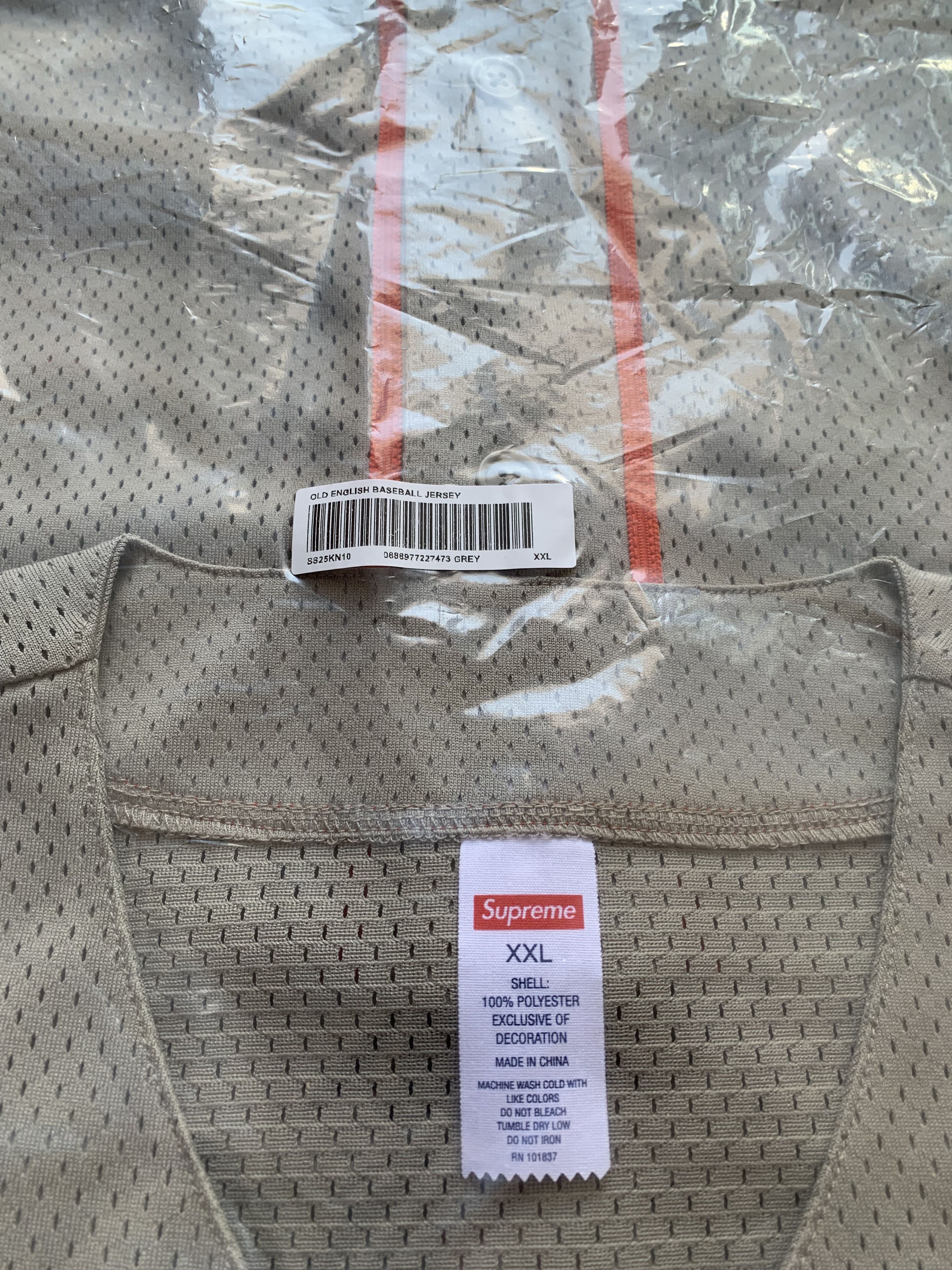 Supreme Old English Baseball Jersey Size US XXL / EU 58 / 5 - 5 Thumbnail