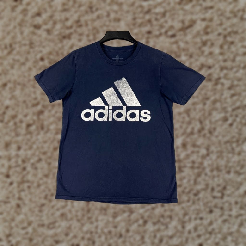 Adidas Adidas Shirt Mens Small Blue Short Sleeve Crew Neck 100% Cotton Logo Size US S / EU 44-46 / 1 - 1 Thumbnail