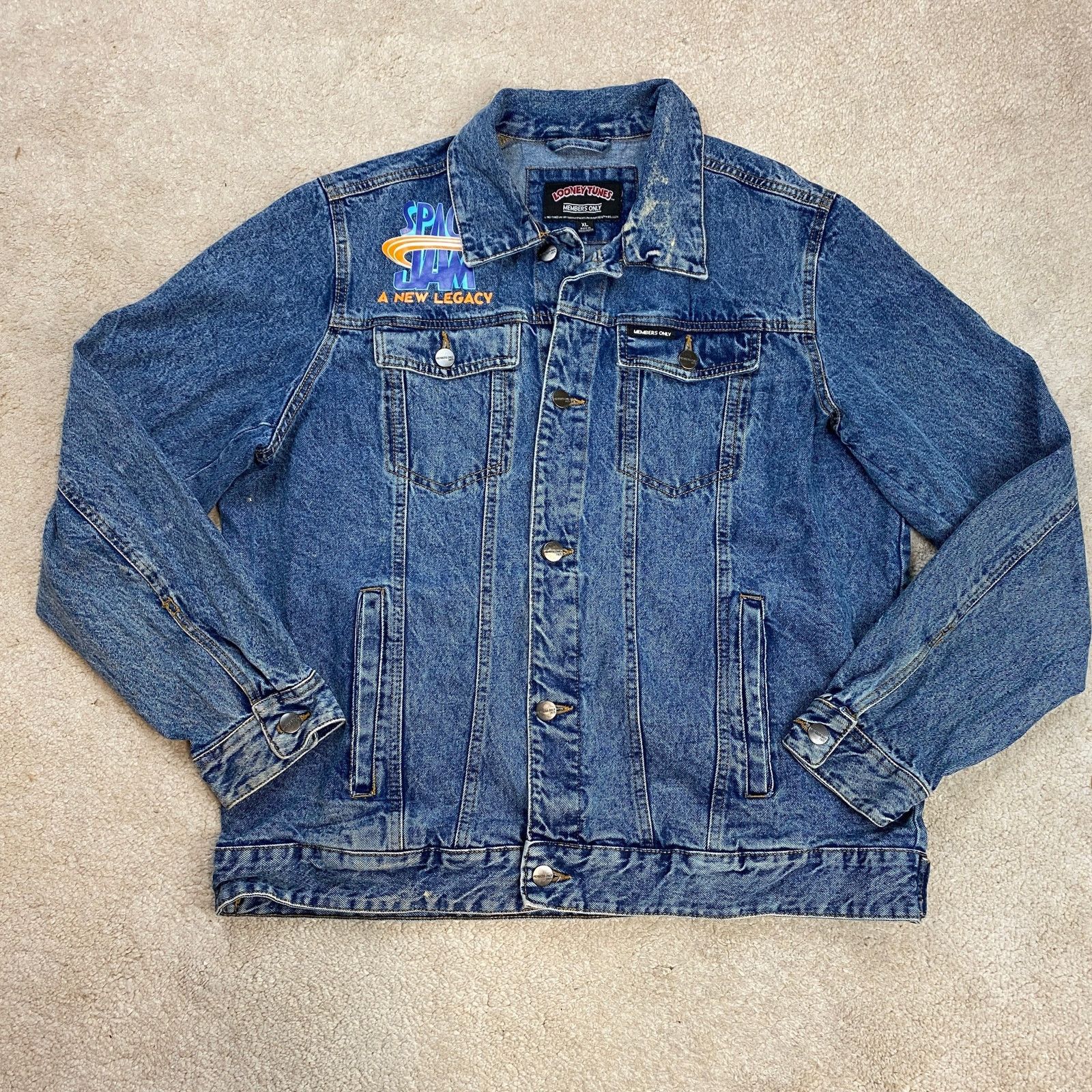 Members Only Members Only Space Jam A New Legacy Denim Jacket Size XL Size US XL / EU 56 / 4 - 2 Thumbnail