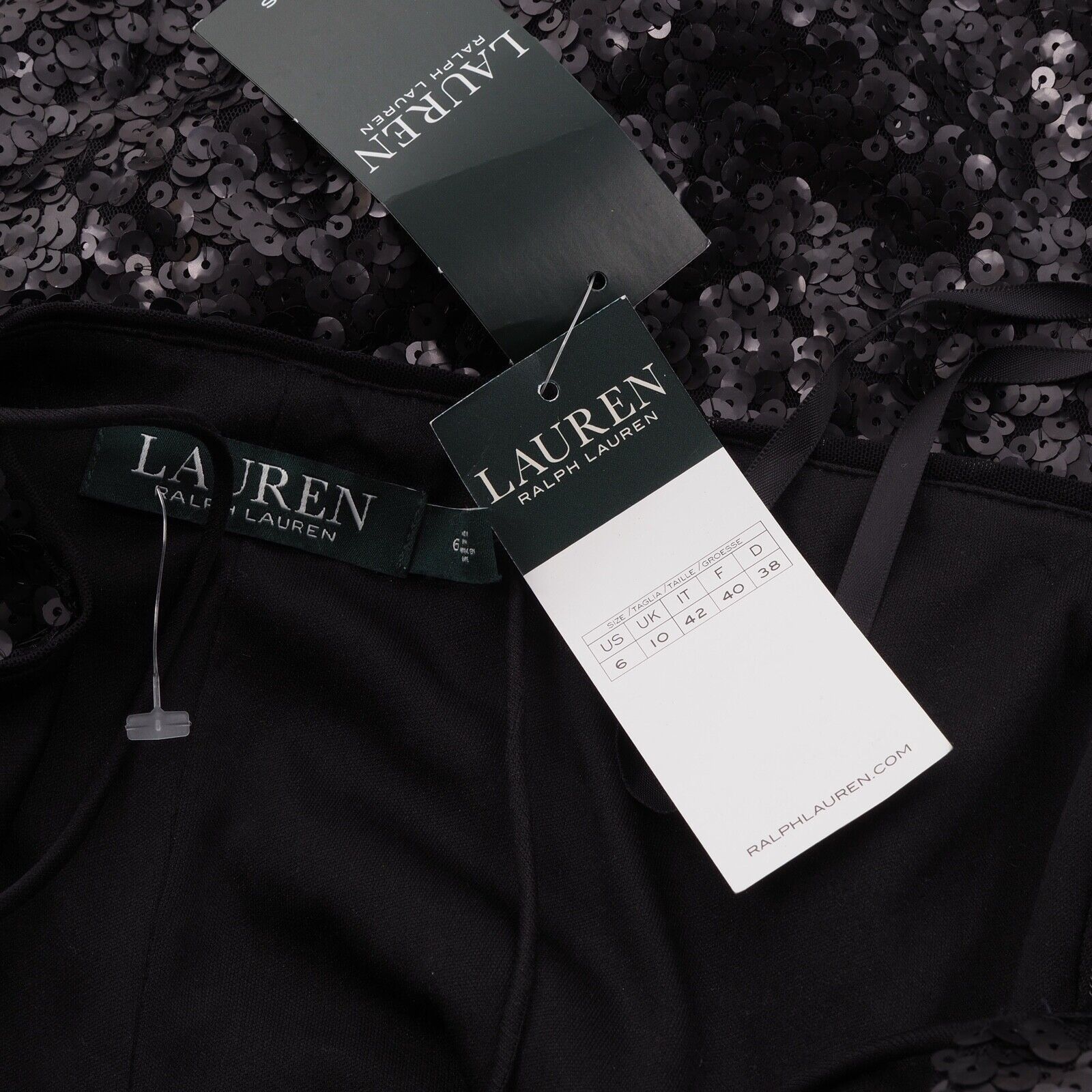Ralph Lauren Ralph Lauren Champagne Cocktail Sequin Evening Black Dress Size M / US 6-8 / IT 42-44 - 4 Thumbnail