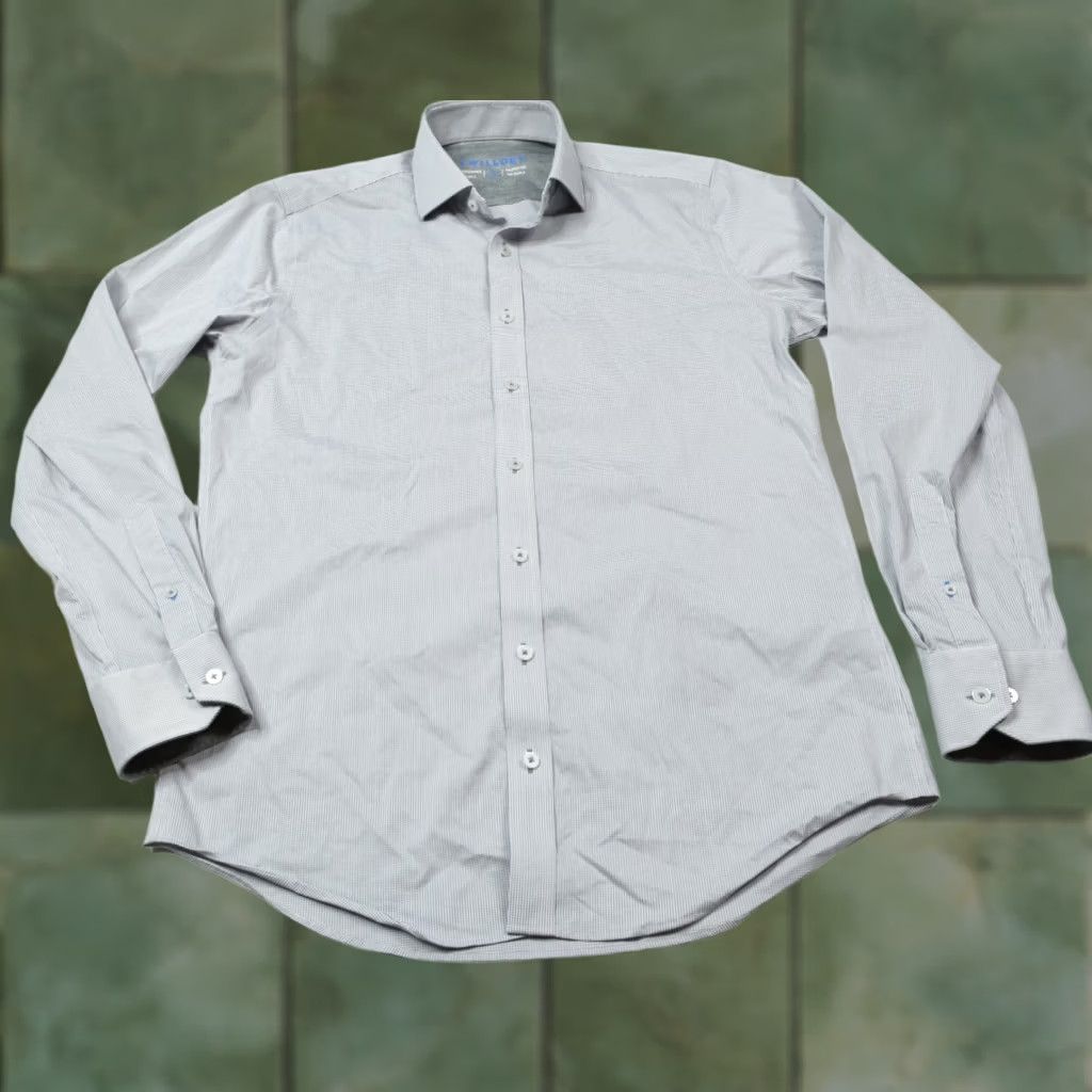 Vintage Twillory Performance Shirt Gray Check Tailored Long Sleeve Button-Up Mens 15.5 Size US L / EU 52-54 / 3 - 1 Thumbnail