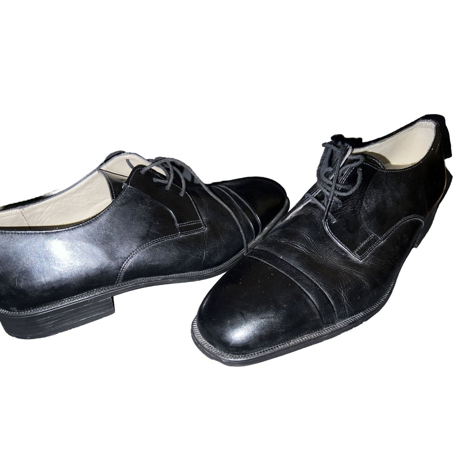Marks & Spencer Mens St Michael Marks & Spencer Black Leather Oxford 10 US Size US 10 / EU 43 - 2 Thumbnail
