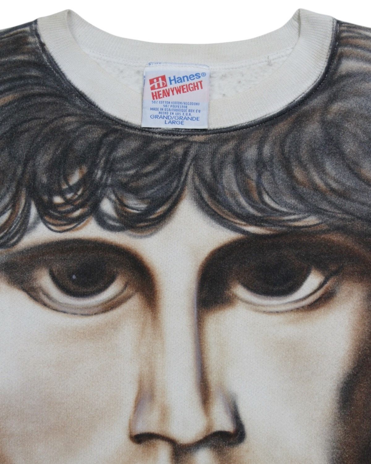 Vintage 1993 HANES AIRBRUSH JIM MORRISON "THE DOOR" SWEATSHIRT Size US L / EU 52-54 / 3 - 3 Thumbnail
