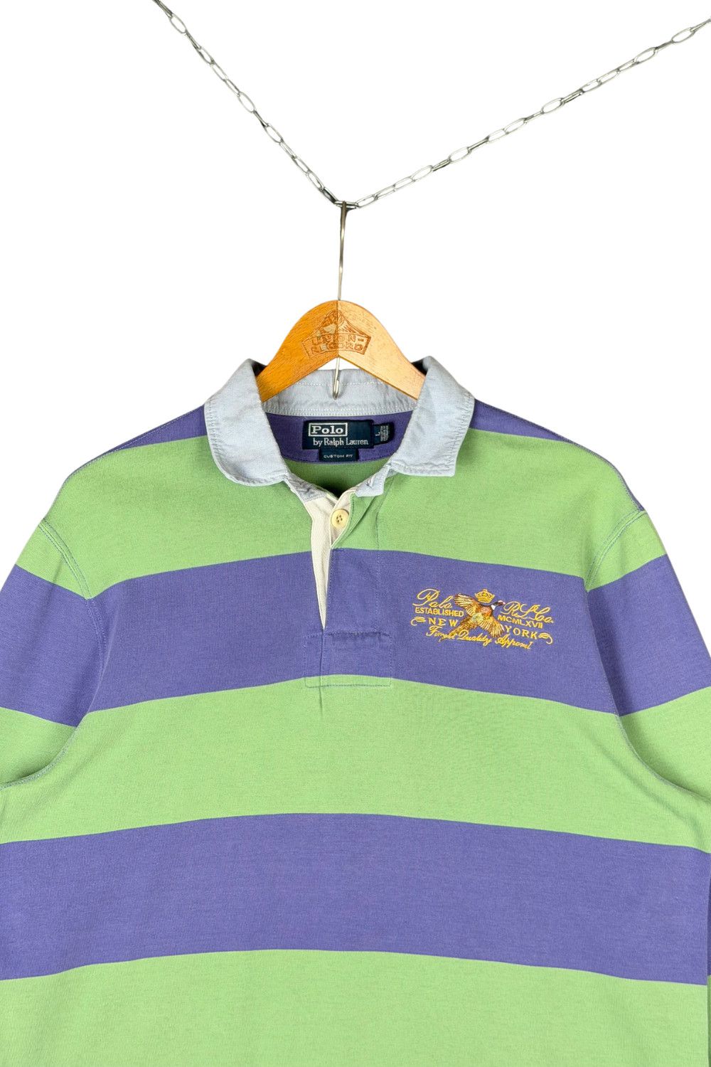 Polo Ralph Lauren Polo Ralph Lauren Pheasant Embroidery Stripe Rugby Shirt Size US M / EU 48-50 / 2 - 3 Thumbnail