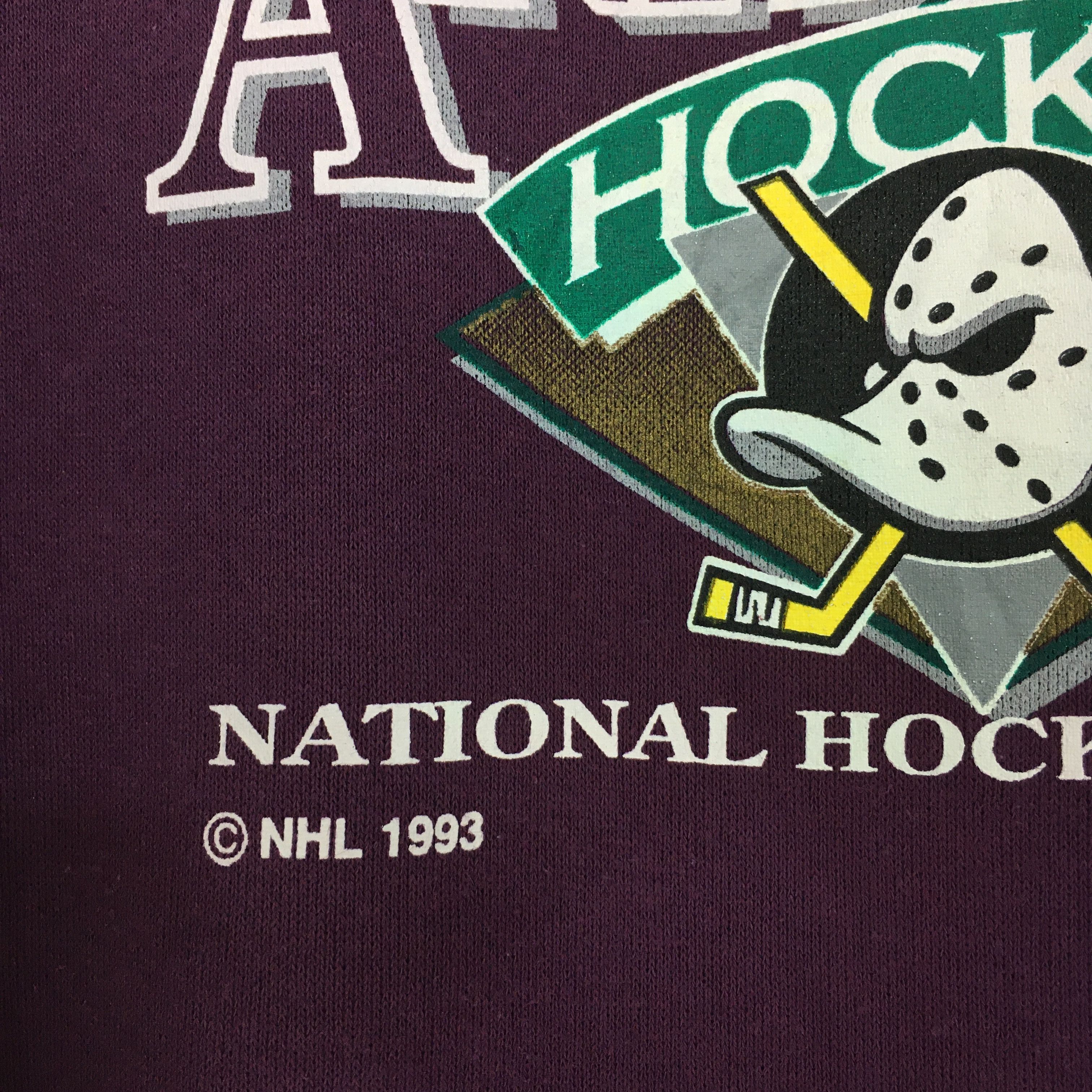 NHL × Vintage Vintage 90s Anaheim Mighty Ducks NHL Sweatshirt Large Size US L / EU 52-54 / 3 - 5 Thumbnail