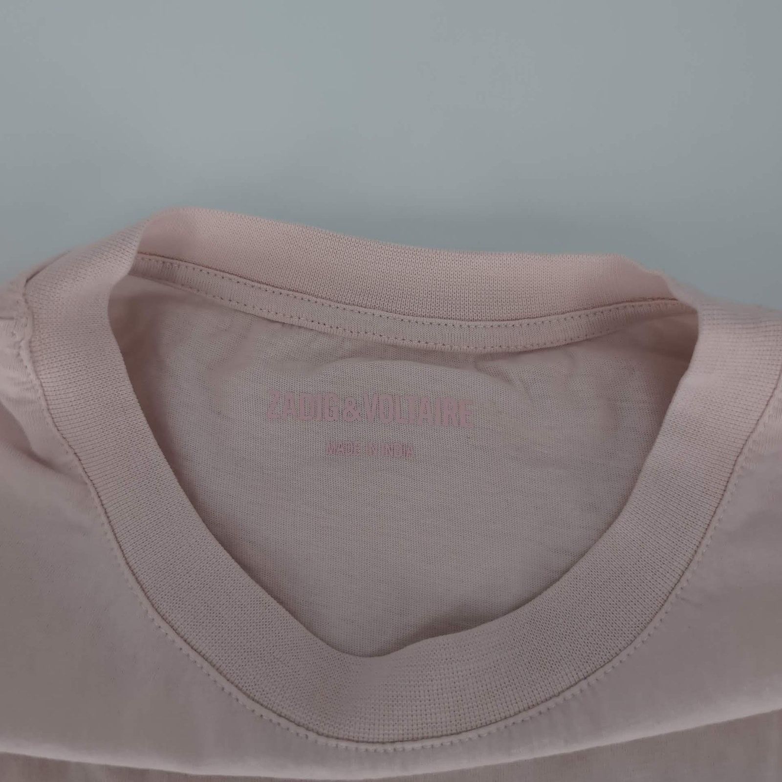 Zadig & Voltaire Zadig & Voltaire Pink Love Yourself Diamanté T-Shirt - Sz XS Size XS / US 0-2 / IT 36-38 - 4 Thumbnail