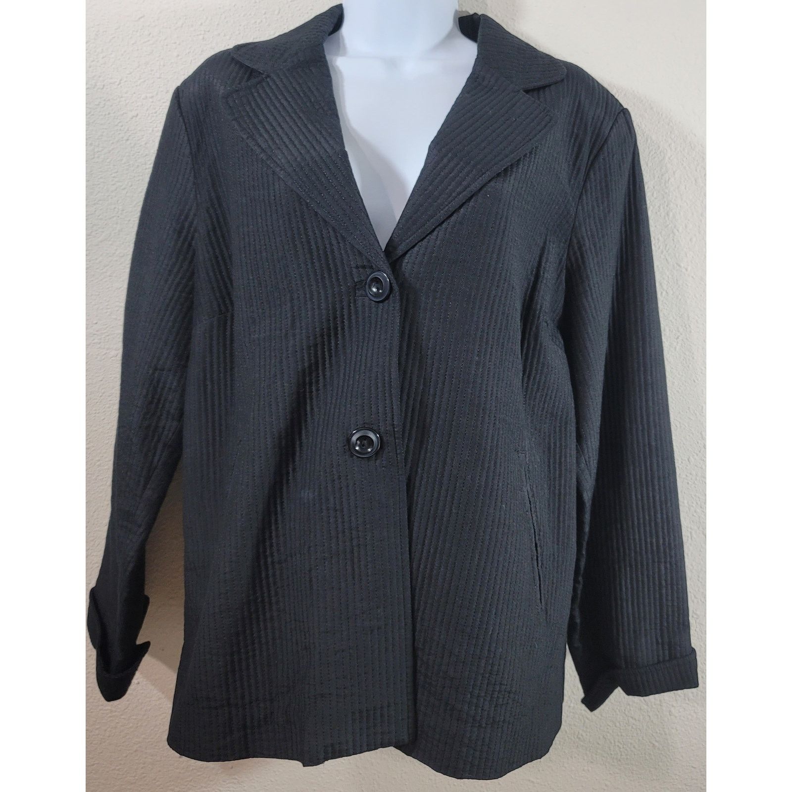 Coldwater Creek Coldwater Creek Black Channel Quilted Jacket 16 NWOT Size XXL / US 16-18 / IT 52-54 - 1 Thumbnail
