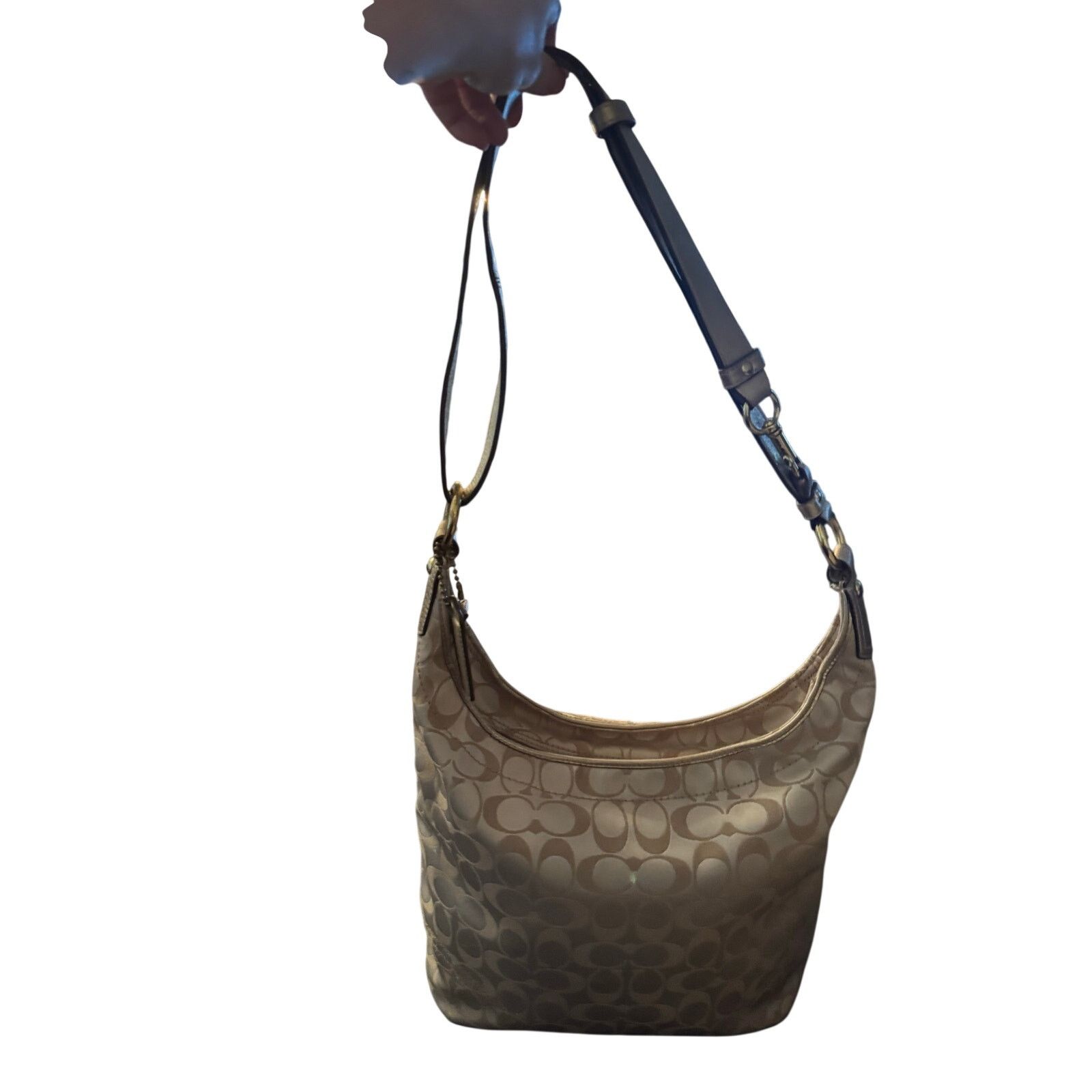 Coach Coach Jacquard Tea Rose Shoulder Hobo Bag Size ONE SIZE - 4 Thumbnail