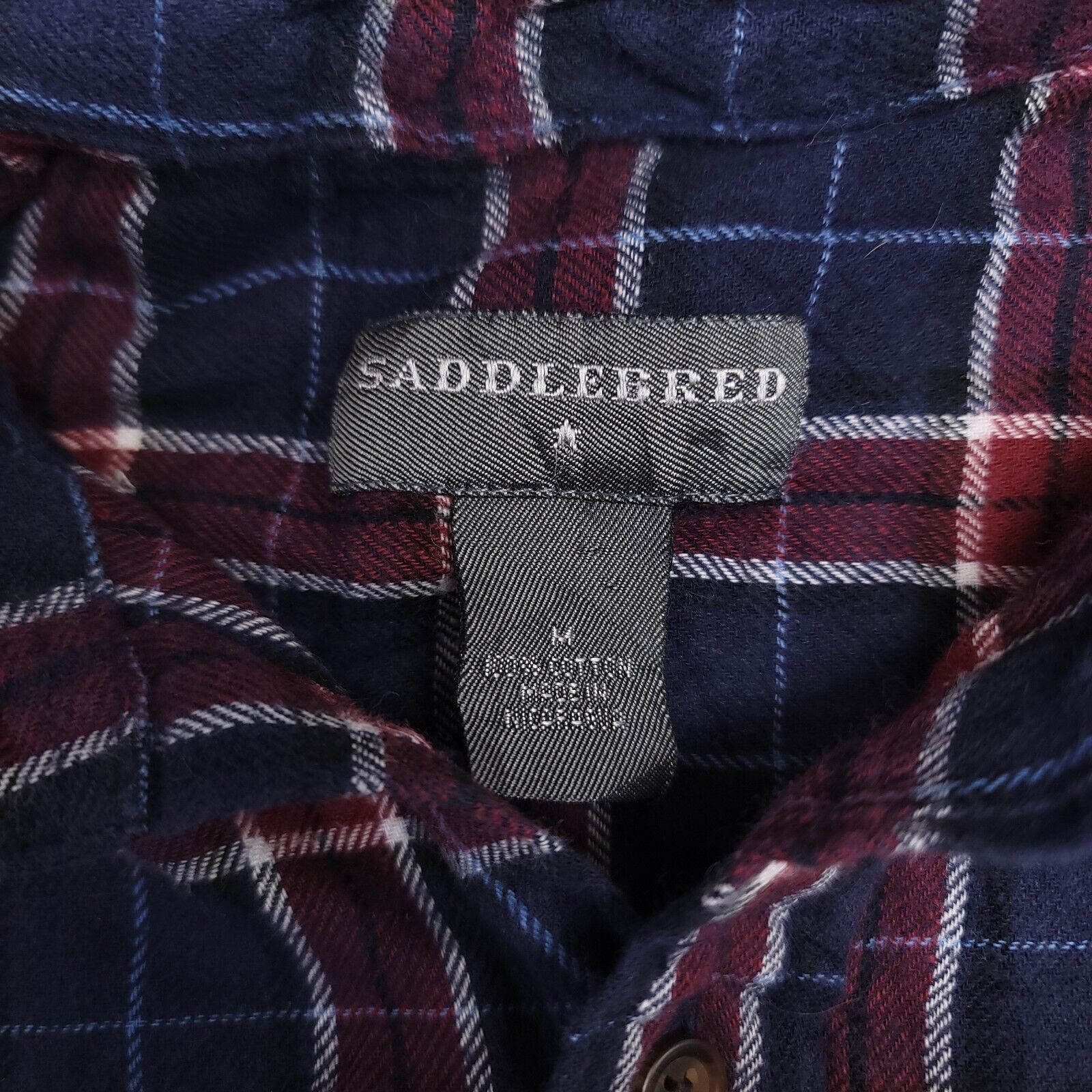 Saddlebred Saddlebred Tartan Flannel Shirt Mens Size Medium M Blue Red Size US M / EU 48-50 / 2 - 3 Thumbnail