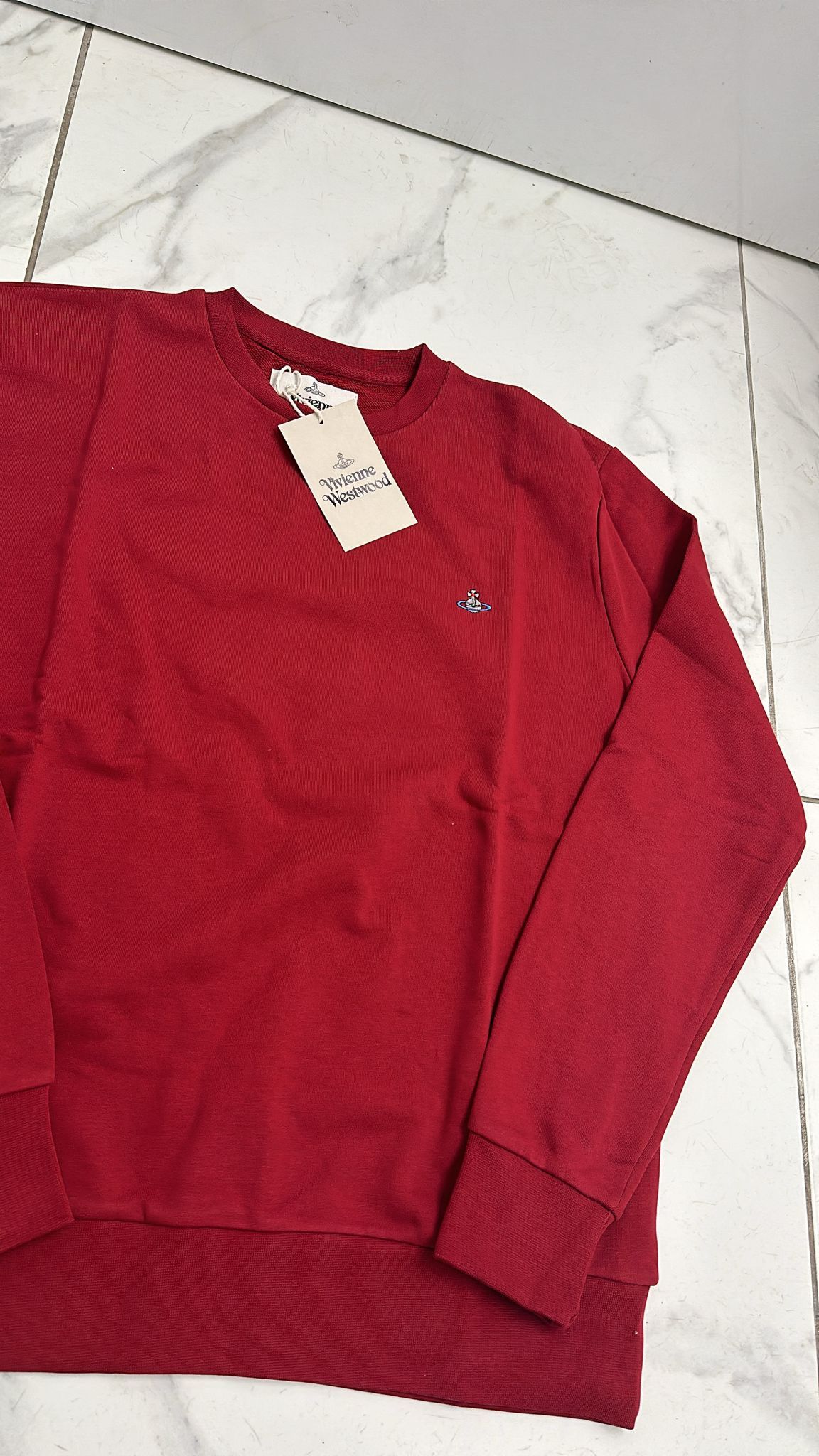 Vintage × Vivienne Westwood Vivienne Westwood Orb Logo Sweatshirt burgundy XXLarge Size US XXL / EU 58 / 5 - 2 Thumbnail