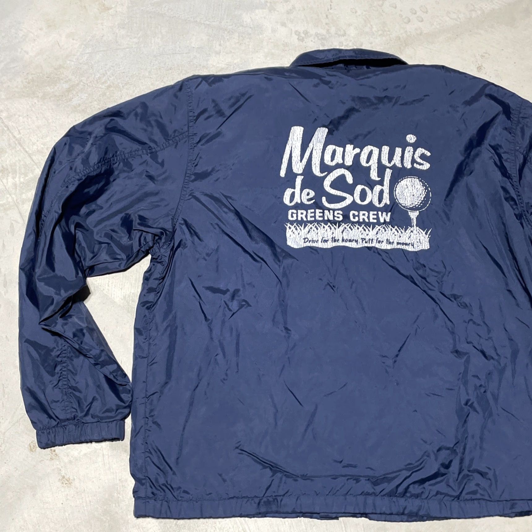 Abercrombie & Fitch VINTAGE Abercrombie & Fitch Jacket Men XL Windbreaker Golf Coat Nylon Satin Zip Pockets Logo Blue Marquis de Sod? Size US XL / EU 56 / 4 - 7 Thumbnail