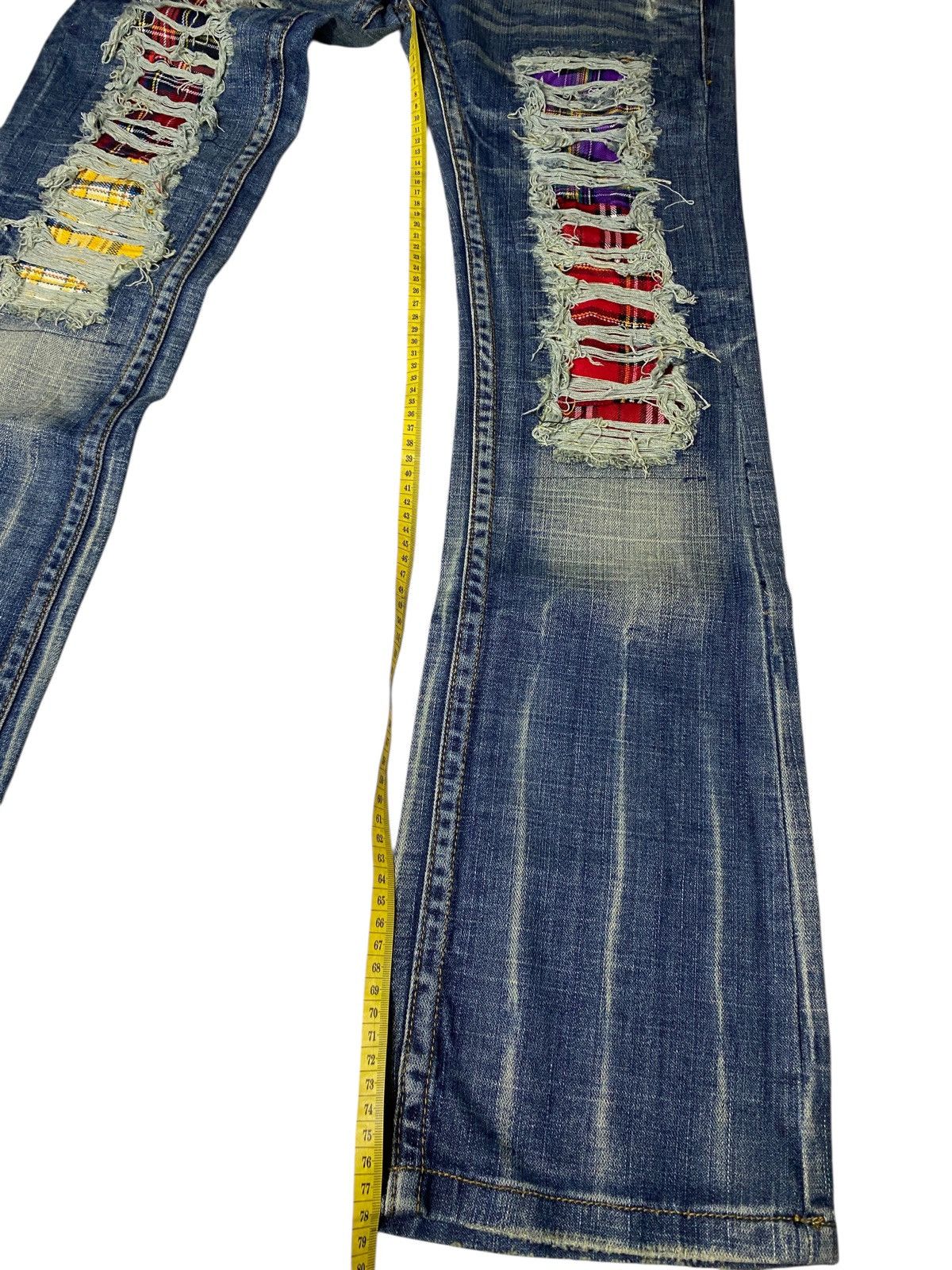 If Six Was Nine 2000's Q Seawash Studded Flared Jeans Size US 27 - 11 Thumbnail