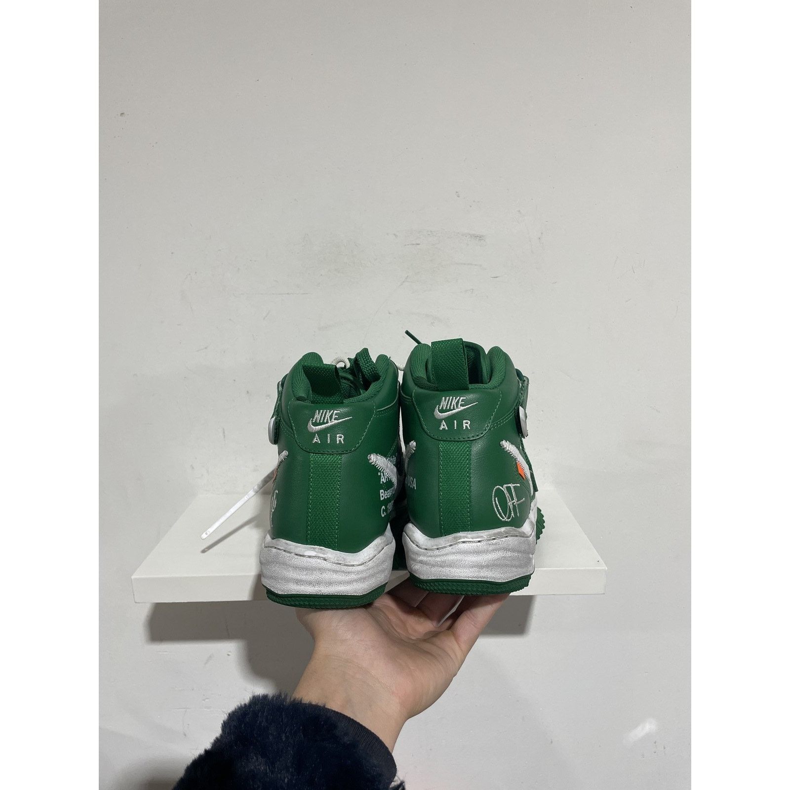 Nike NIKE AIR FORCE 1 OFF-WHITE PINE GREEN SIZE 10 PREOWNED Size US 10 / EU 43 - 4 Thumbnail
