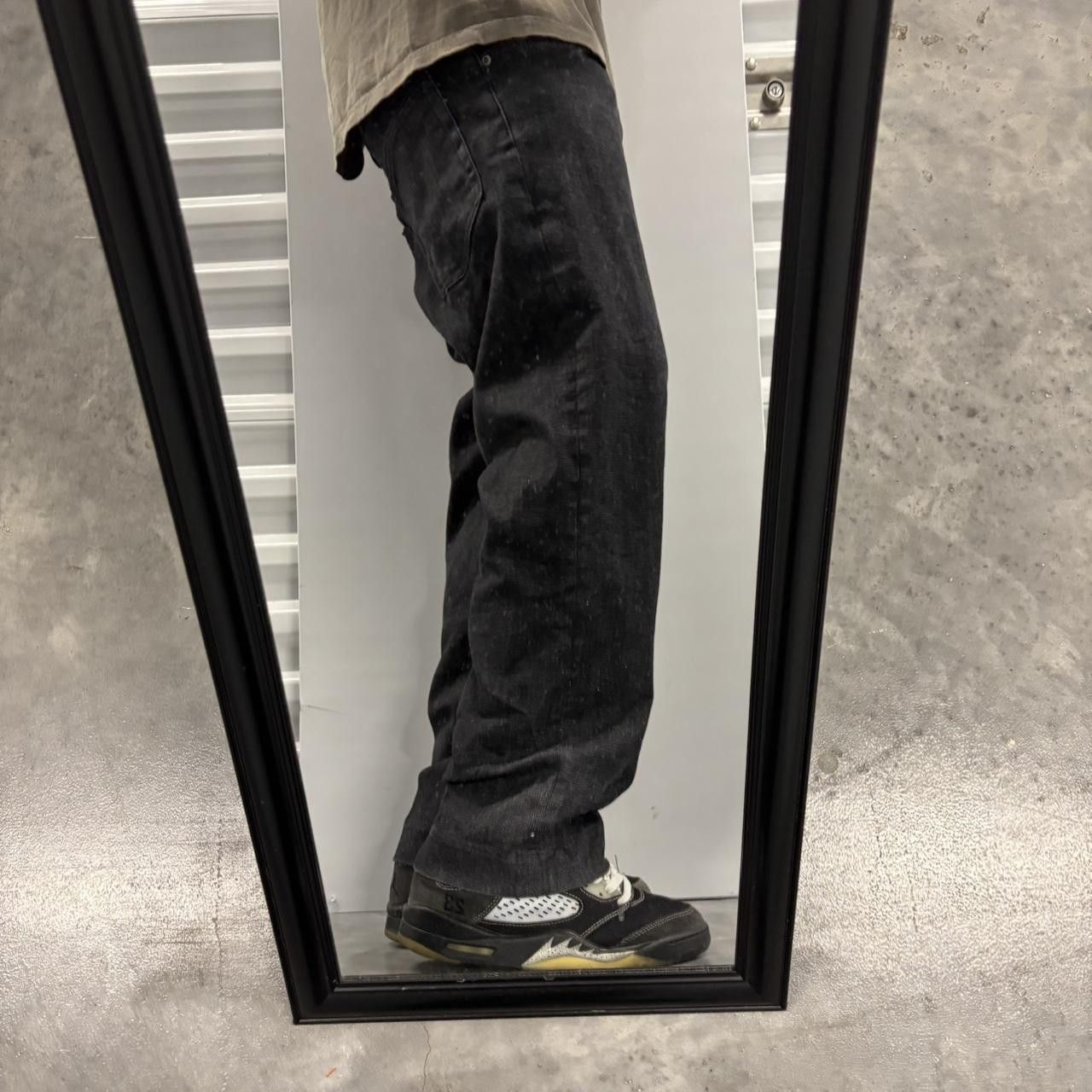 Japanese Brand × Vintage Crazy Y2K Black Dark Wash Grunge Essential Denim Jeans! Size US 33 - 2 Thumbnail