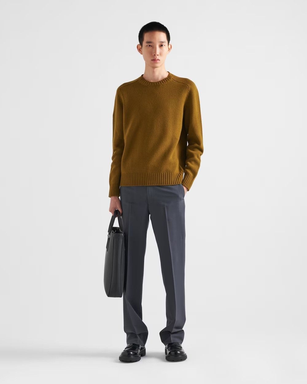 Prada o1bcso1str1025 Cashmere Wool Sweater in Green Size US L / EU 52-54 / 3 - 2 Thumbnail