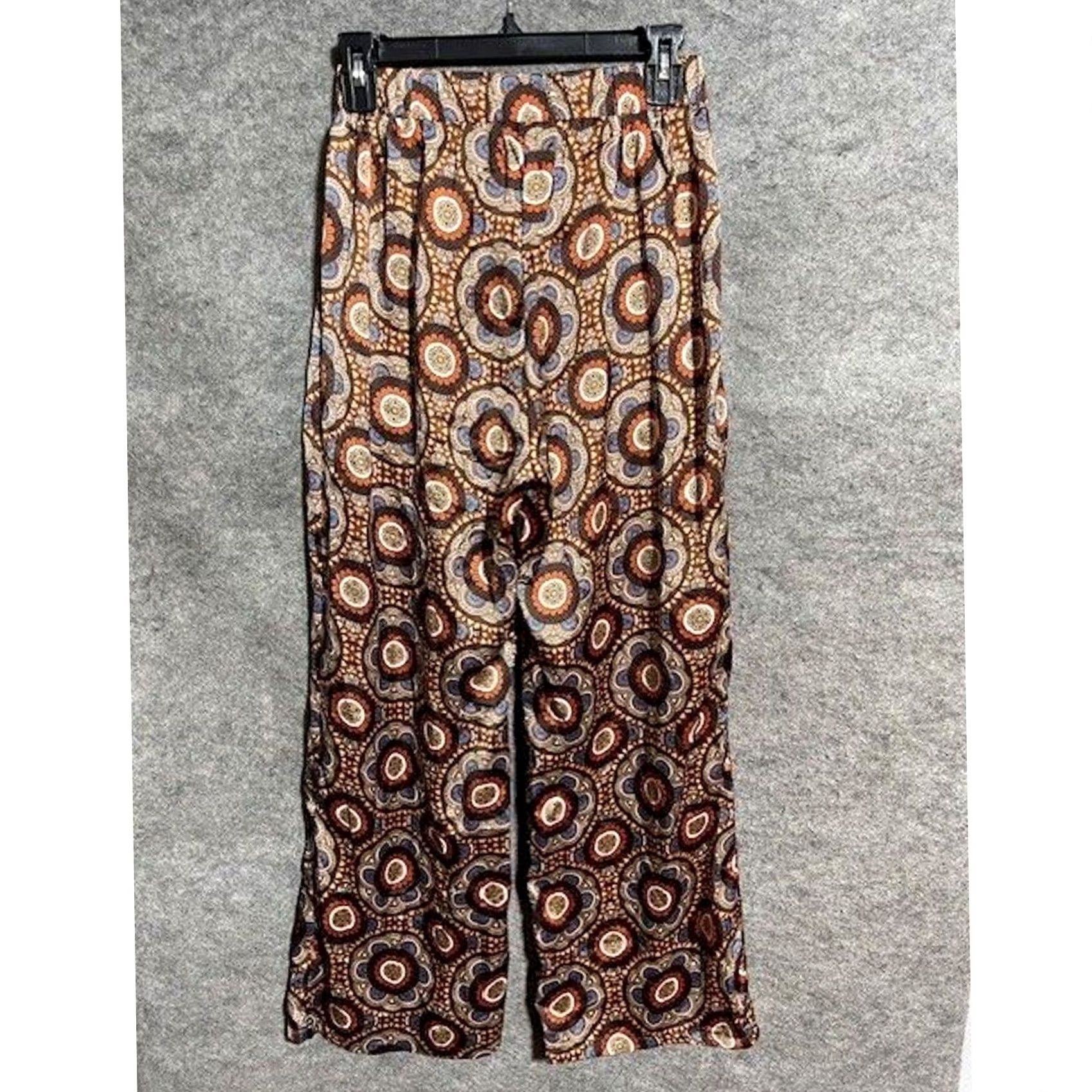 Cider Cider Palazzo Pants Small Hippie Festival Retro Mod 70s Granola Indie Folk Boho Shirt Pants Size 26" / US 2 / IT 38 - 2 Thumbnail