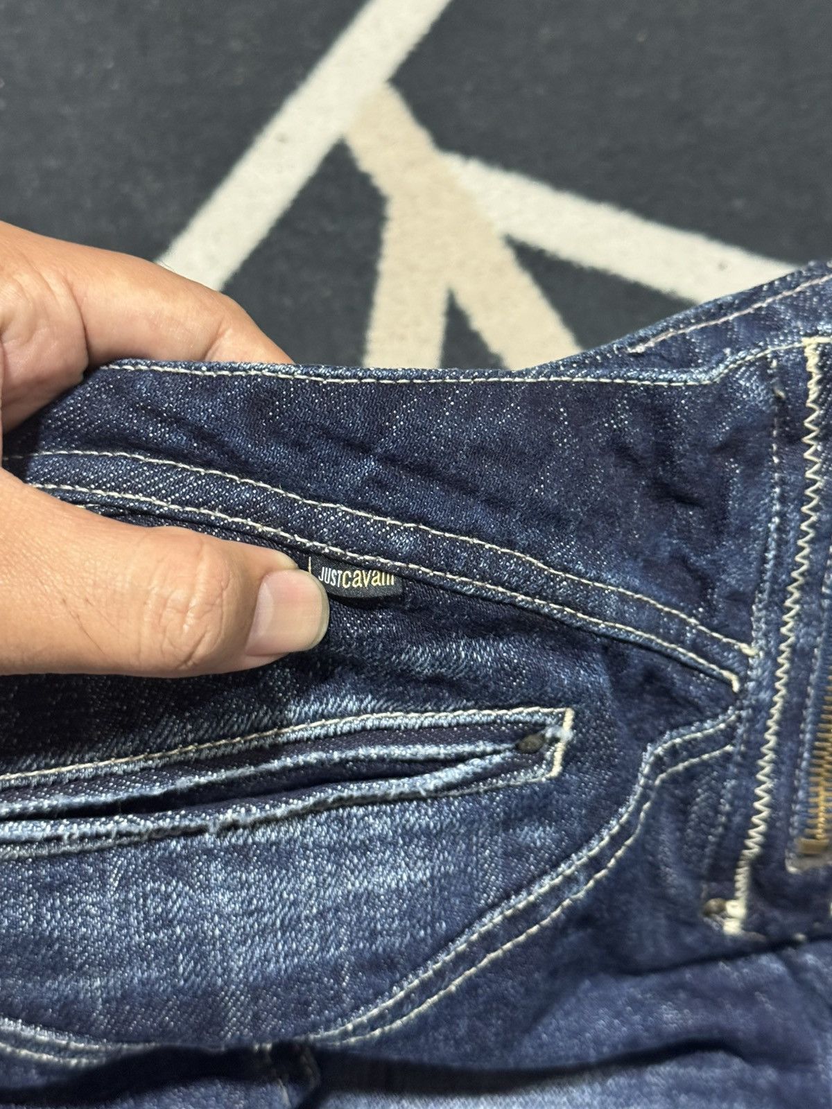 Just Cavalli 2000s Justcavalli Zipper Pants Denim Flared Low Waist Size 27" / US 4 / IT 40 - 10 Thumbnail